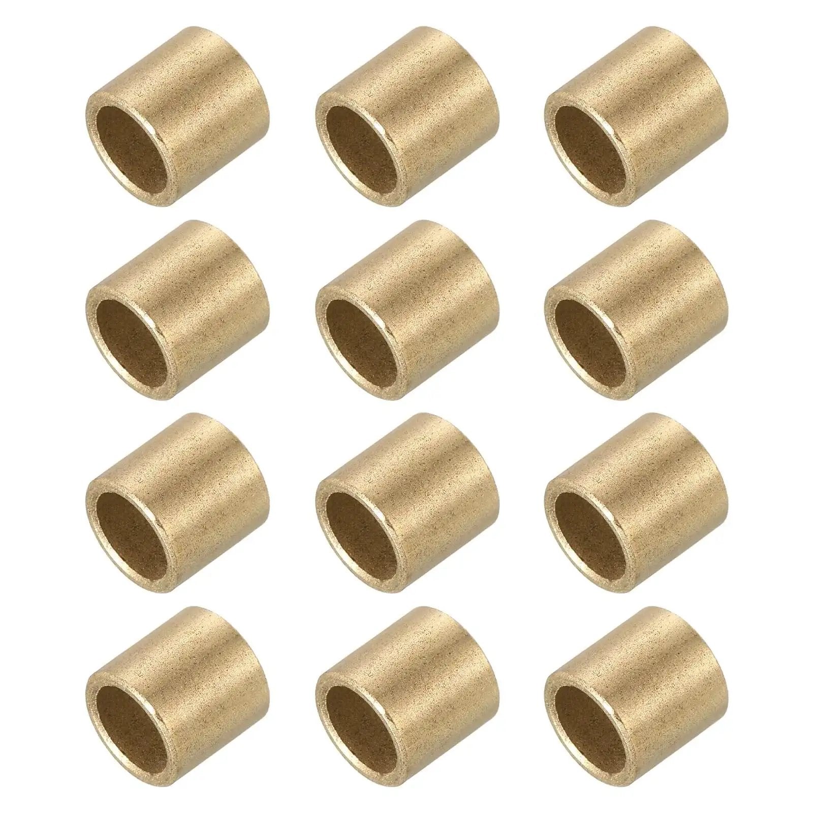 Sleeve Bearings 4Mm Bore 6Mm OD 8Mm Length Self Lubricating Cast Brass Bushing Pack of 12 Gold Tone for machinery and electronics applications