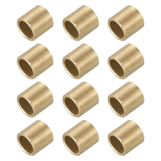 Sleeve Bearings 4Mm Bore 6Mm OD 8Mm Length Self Lubricating Cast Brass Bushing Pack of 12 Gold Tone for machinery and electronics applications