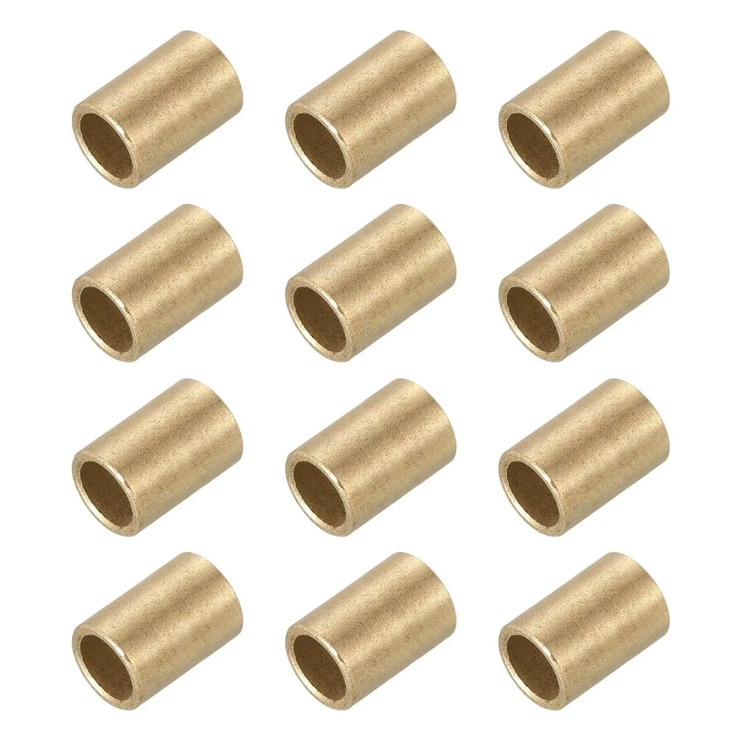 Self Lubricating Cast Brass Sleeve Bearings 5mm Bore 7mm Outer Diameter 12mm Length Pack Of 12 Gold Tone in arrangement