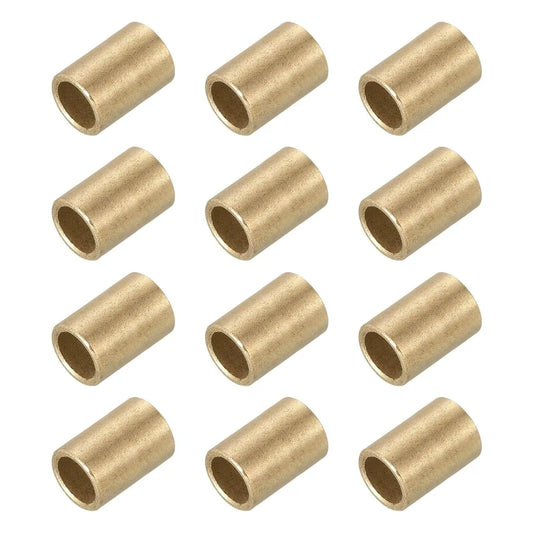 Self Lubricating Cast Brass Sleeve Bearings 5mm Bore 7mm Outer Diameter 12mm Length Pack Of 12 Gold Tone in arrangement