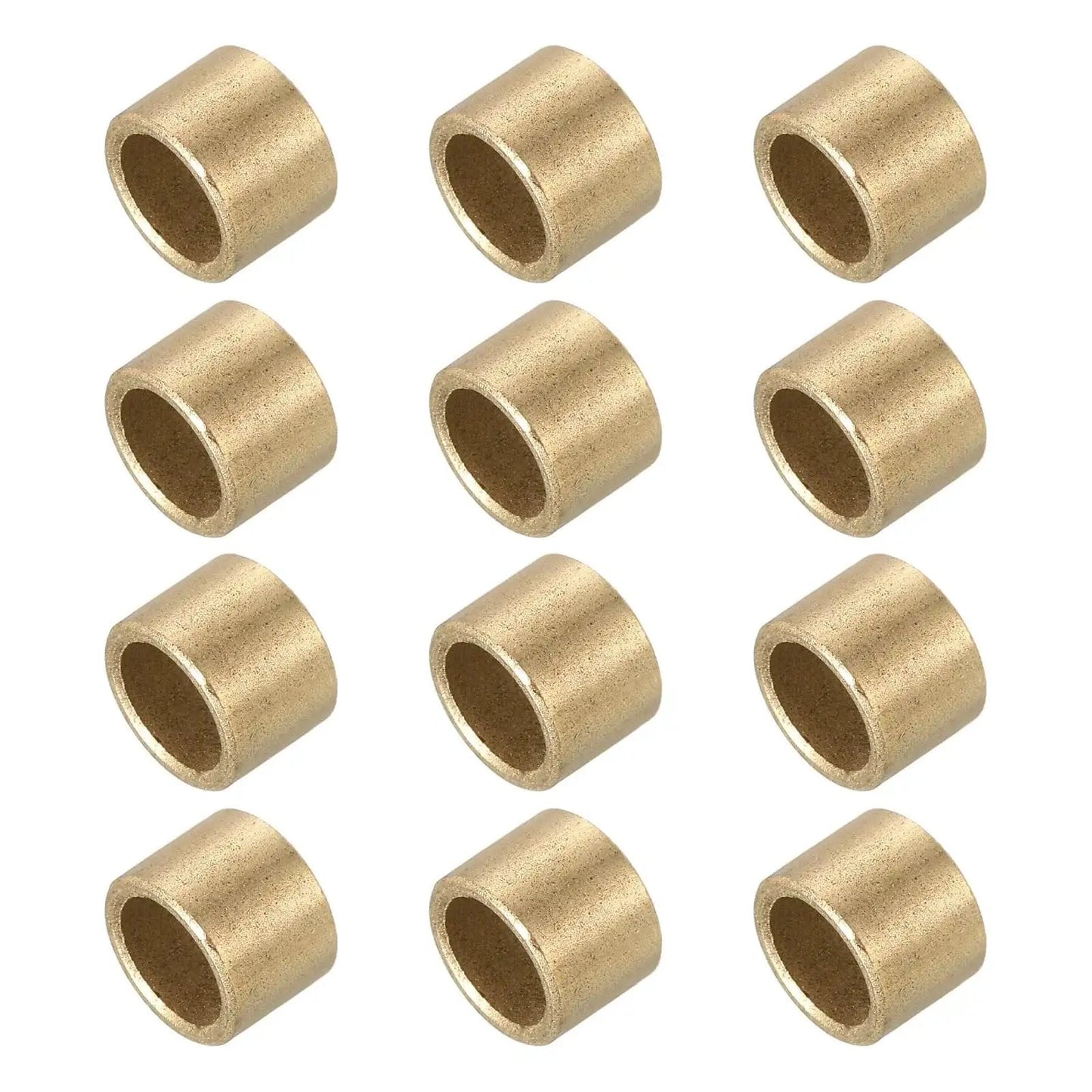Self Lubricating Cast Brass Sleeve Bearings 6mm Bore 8mm OD 6mm Length Pack of 12 Gold Tone Plain Shaft Bearings displayed