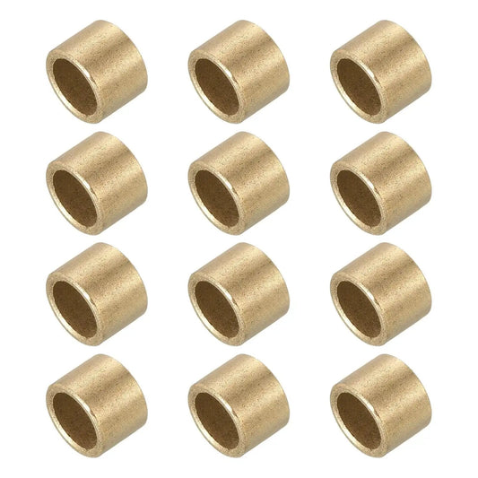 Self Lubricating Cast Brass Sleeve Bearings 6mm Bore 8mm OD 6mm Length Pack of 12 Gold Tone Plain Shaft Bearings displayed