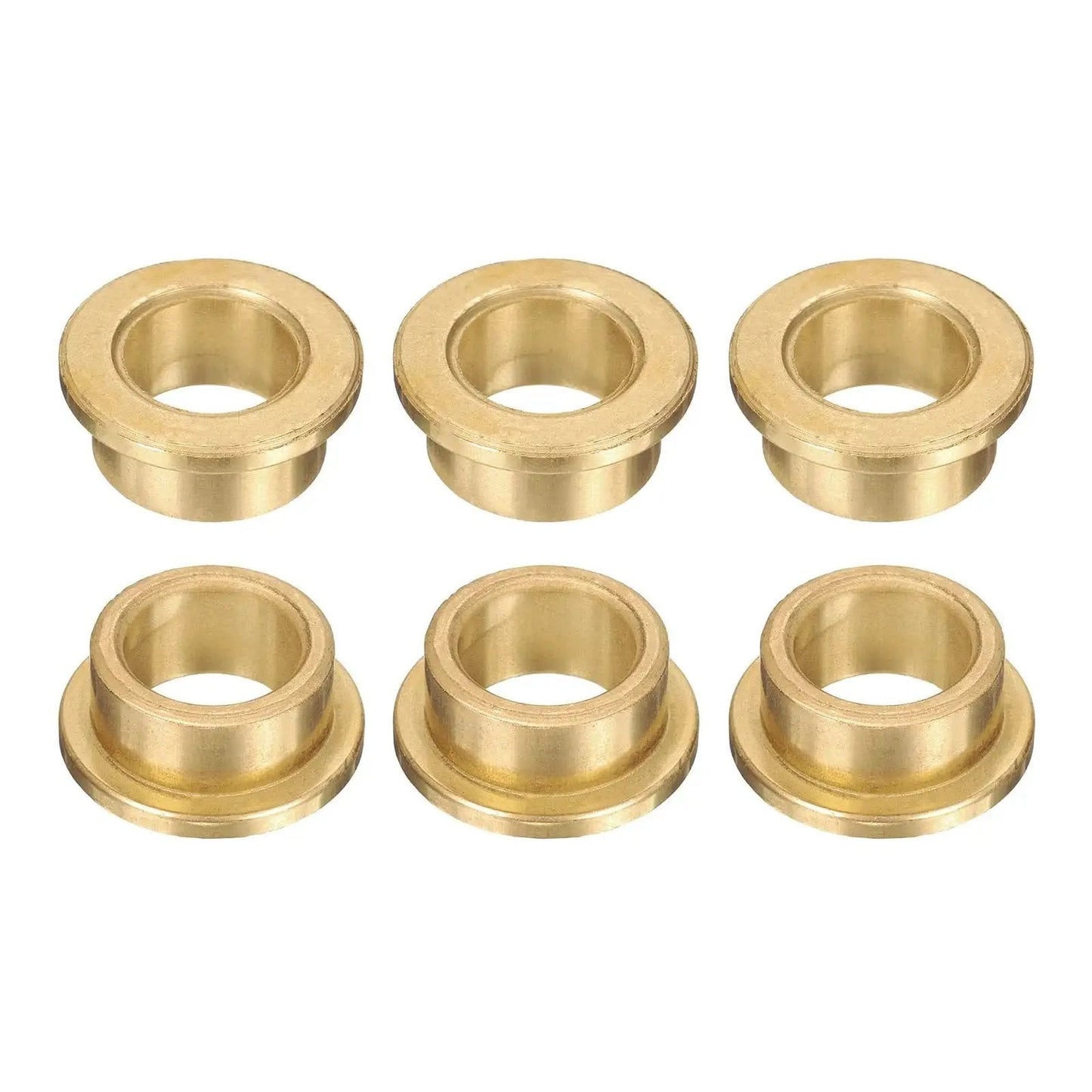 Flange Sleeve Bearings Set Of 6 Self Lubricating Sintered Bronze Bushings With 16mm Bore 22mm Outer Diameter 12mm Length
