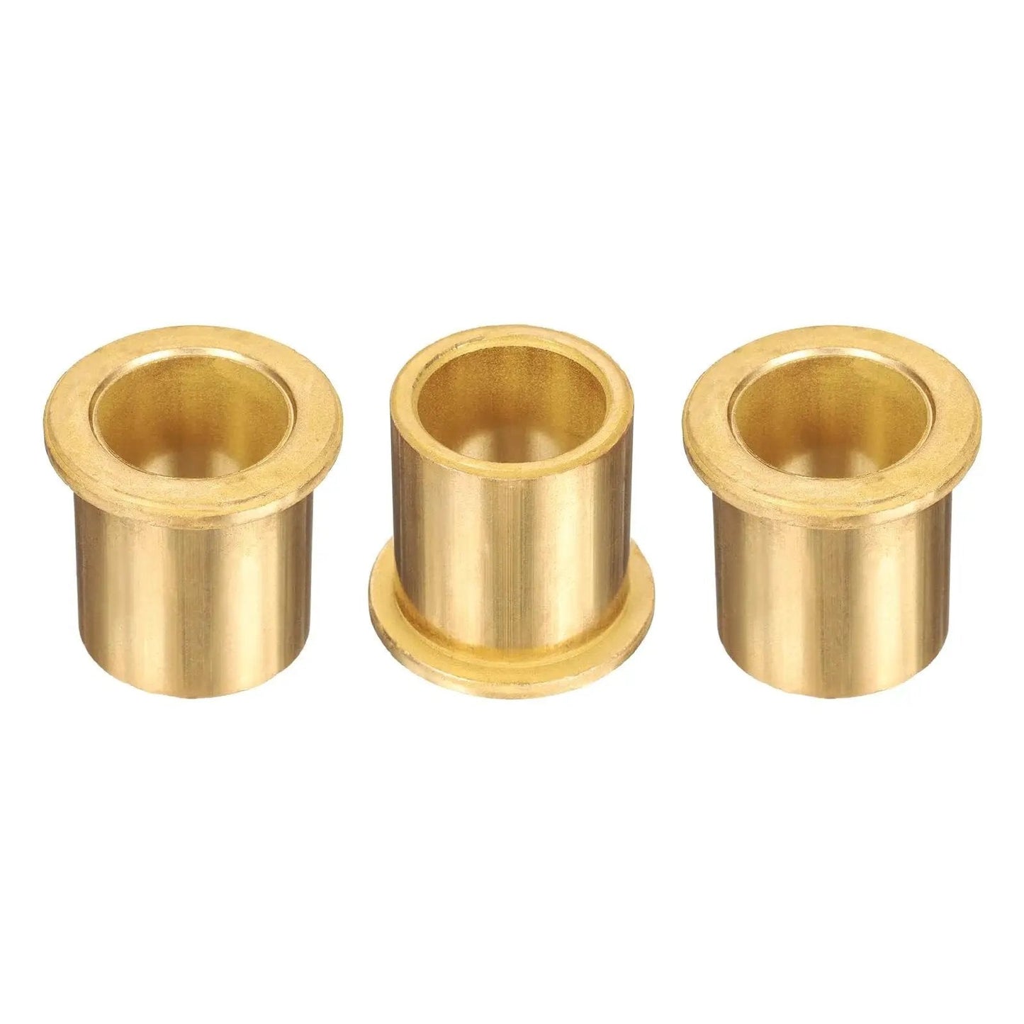 3 Pcs Flange Sleeve Bearings With 20mm Bore, 26mm Outer Diameter, 30mm Length, 32mm Flange Diameter And 3mm Flange Thickness, Sintered Bronze