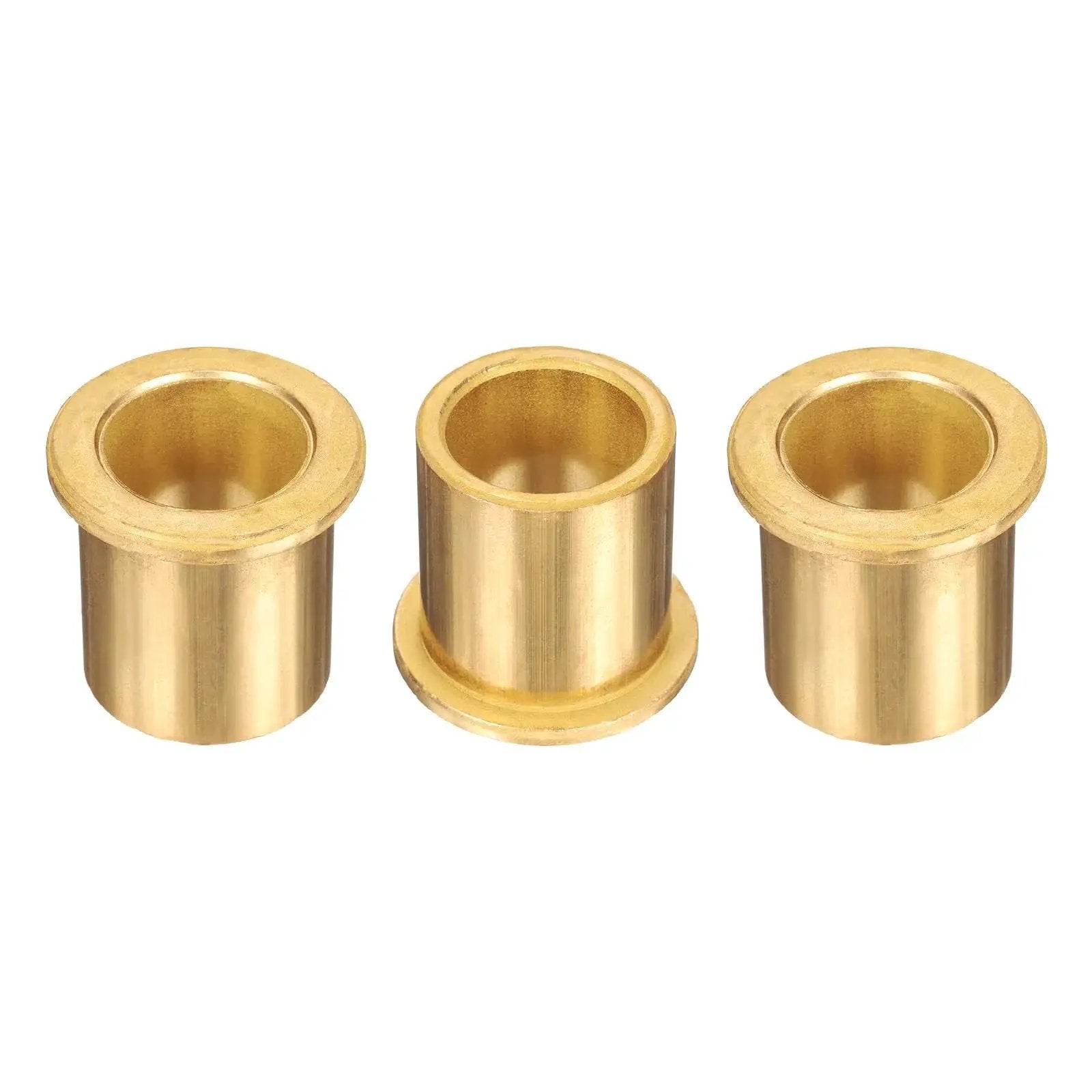 3 Pcs Flange Sleeve Bearings With 20mm Bore, 26mm Outer Diameter, 30mm Length, 32mm Flange Diameter And 3mm Flange Thickness, Sintered Bronze