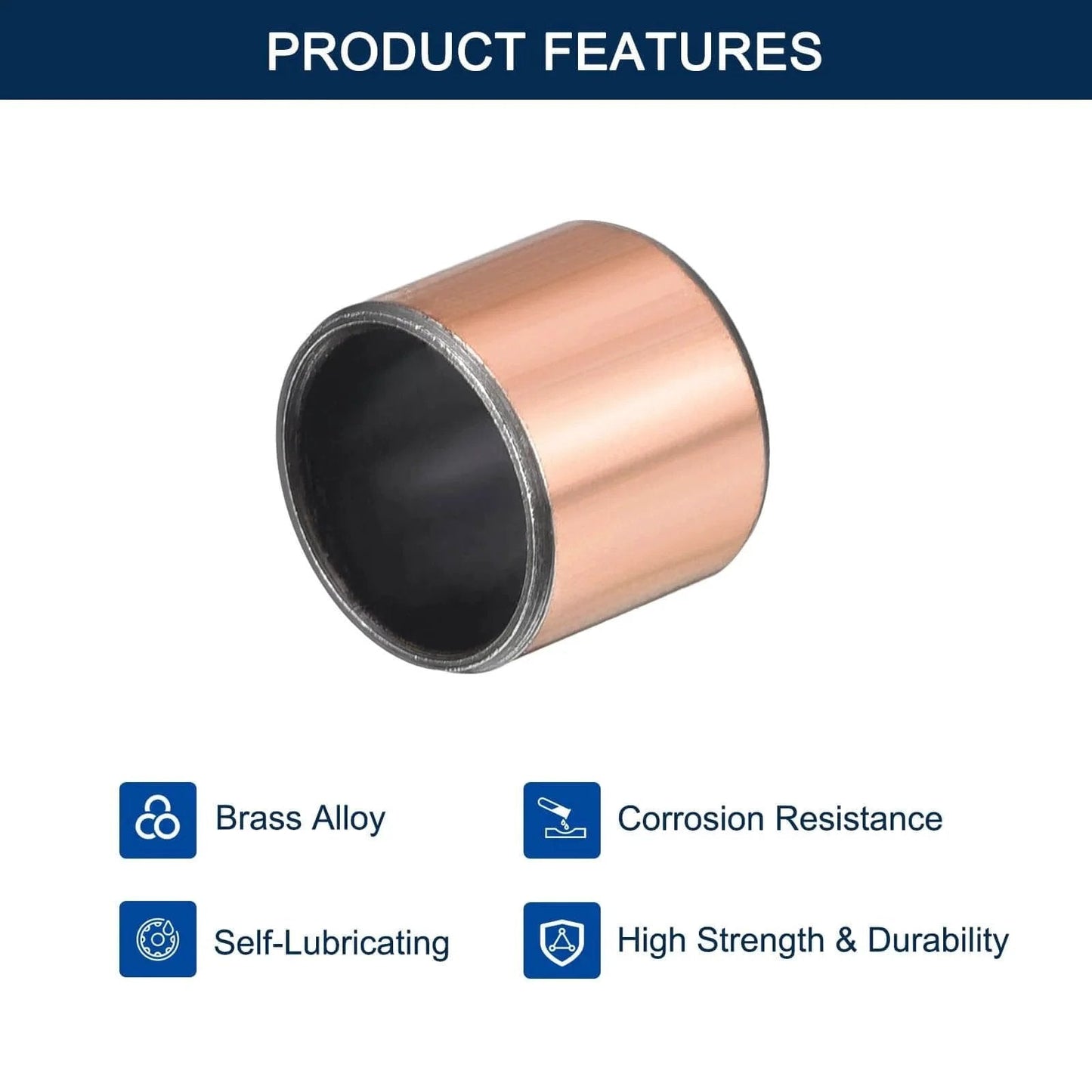 Self Lubricating Sleeve Bearing Three Quarter Inch Bore Seven Eighths Inch Outer Diameter Three Quarter Inch Length Four Pack