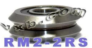 8-Pack RM2-2RS 3/8 V-Groove Guide Ball Bearings - Sealed