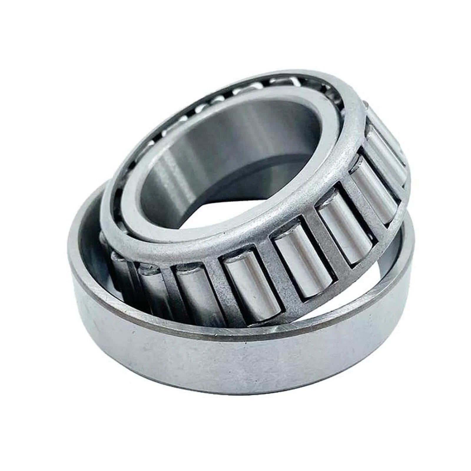 LM67048 LM67010, ID 1.250" x OD 2.328" SET6 Tapered Roller Bearings Set of 4, steel material, close-up view