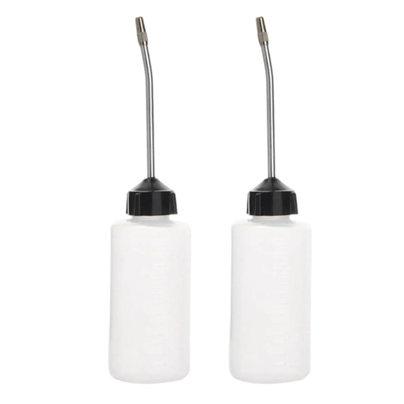 Two Pack 120ml Sewing Machine Oil Can Set With Precision Long Nozzle Lubricant Dispenser, ideal for crafting and industrial use