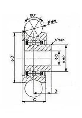 SG10U U-Groove Sealed Track Ball Bearing 4x13x6mm