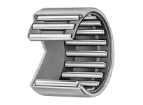Side view of BAM2010 Shell Needle Roller Bearing 1 1/4 Inch Bore 1 1/2 Inch Outer Diameter 0.625 Inch Width Caged Chrome Molybdenum Steel