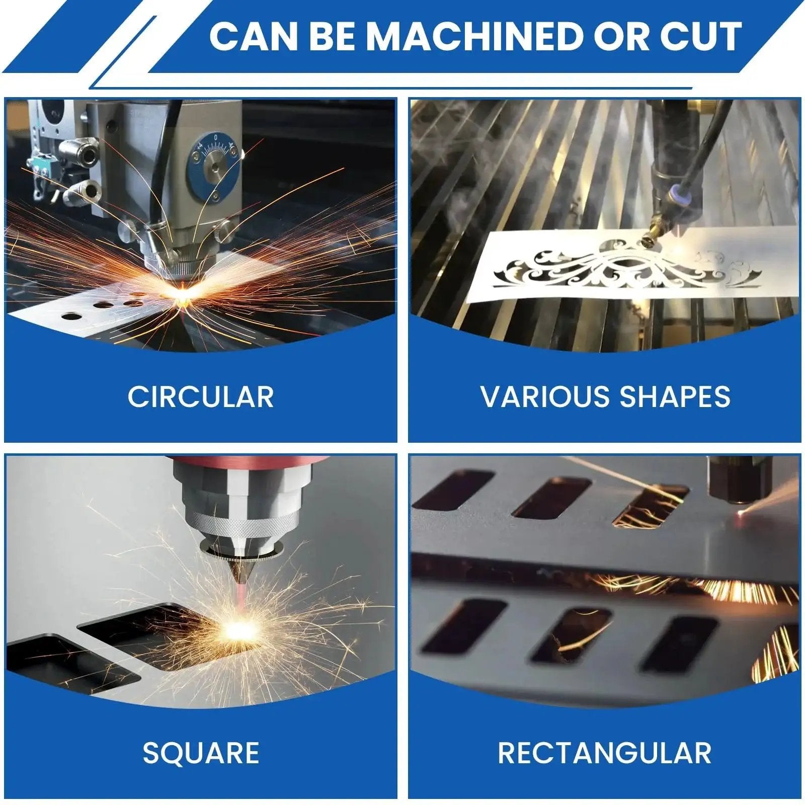 Machining operations on Shim Stock Assortment Kit MILYARD, 20 Pcs 304 Stainless Steel Shims in various shapes and sizes
