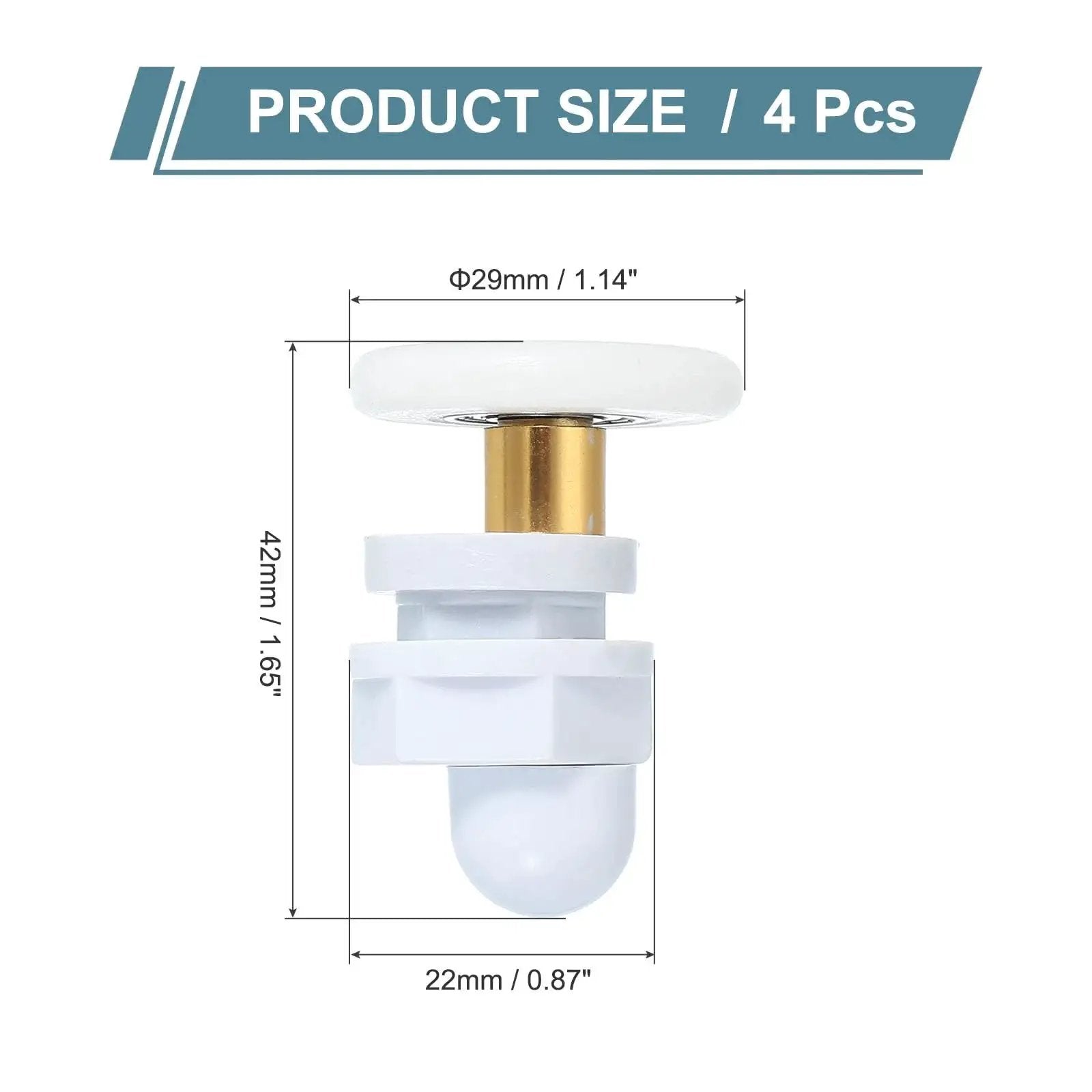 29mm Shower Door Rollers For Sliding Glass Doors Replacement Wheels Runners Copper Rod Pulleys For Bathroom Glass Doors