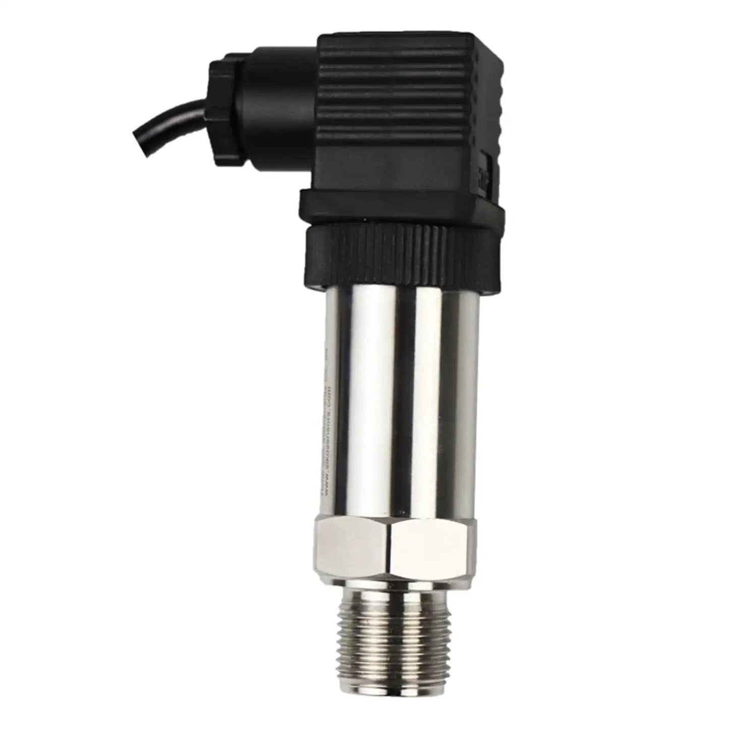 Front view of Silicon Pressure Transmitter for constant water pressure hydraulic and vacuum monitoring with 4-20 mA output, 0-25 MPa range.