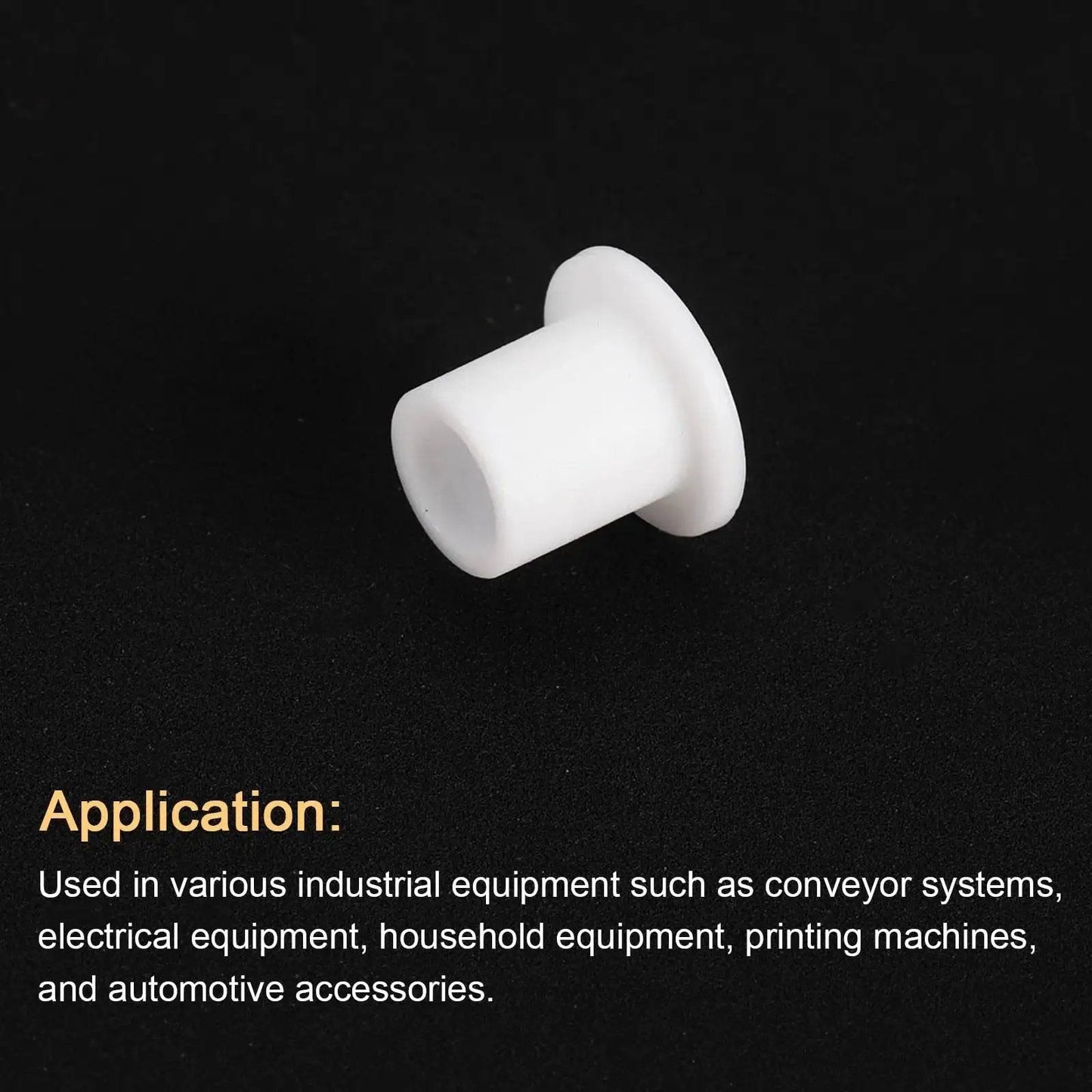 12 Pieces Silicone Flanged Sleeve Bearings White ID 6mm OD 8mm Length 10mm Flange Diameter 12mm Self Lubricating Bushings