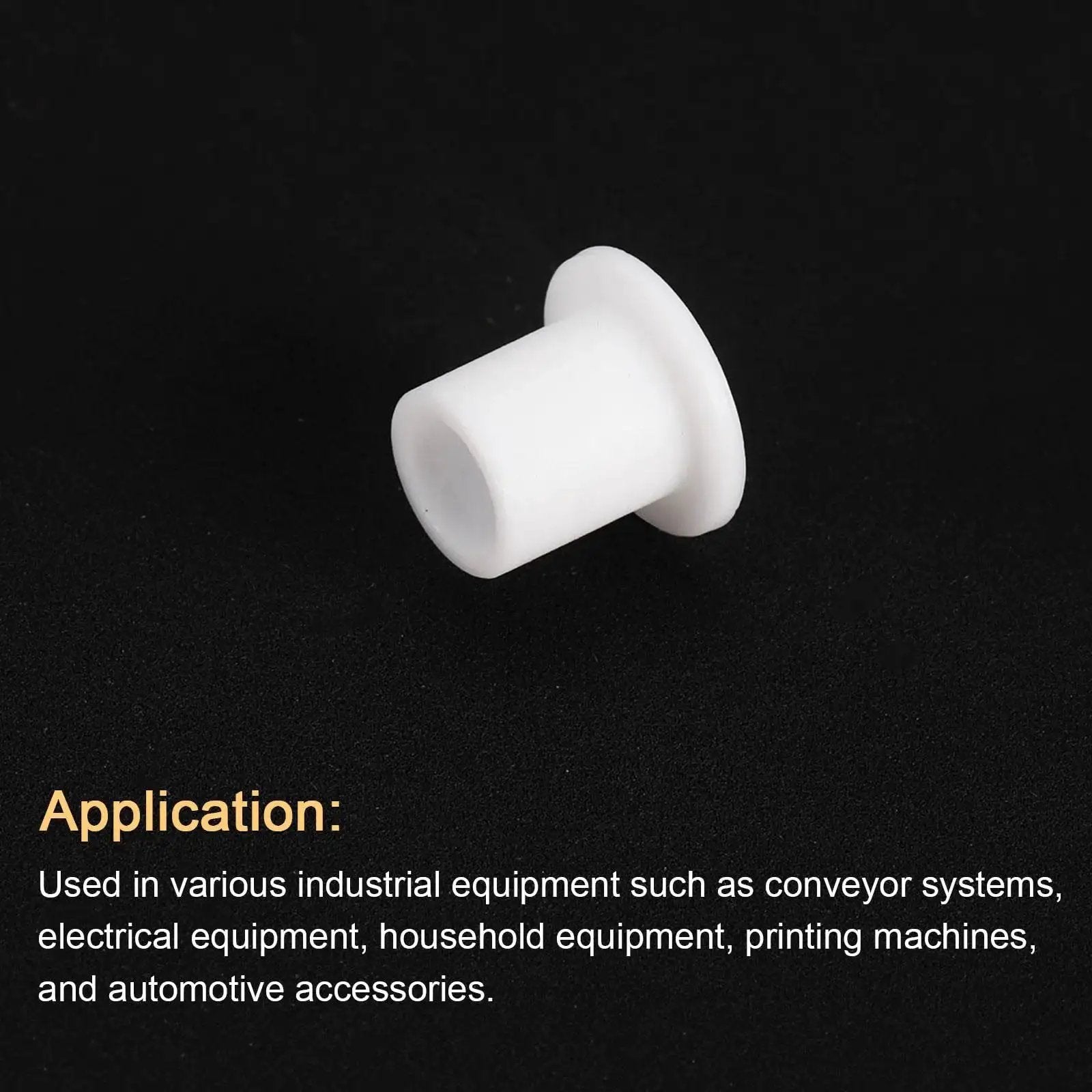 12 Pieces Silicone Flanged Sleeve Bearings White ID 6mm OD 8mm Length 10mm Flange Diameter 12mm Self Lubricating Bushings