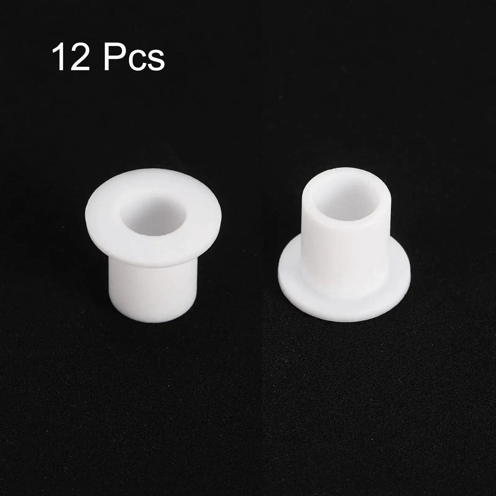 12 Pieces Silicone Flanged Sleeve Bearings White ID 6mm OD 8mm Length 10mm Flange Diameter 12mm Self Lubricating Bushings