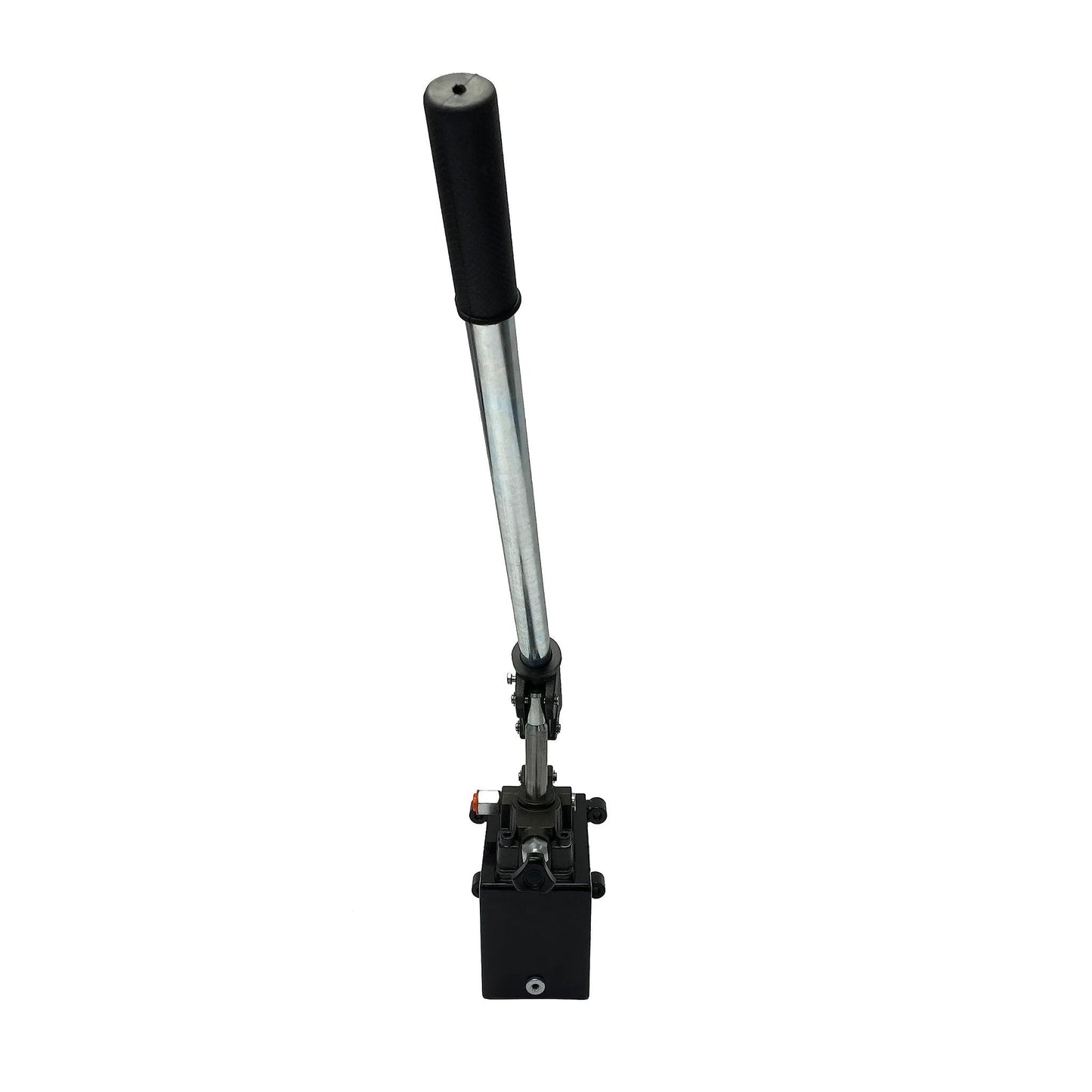 Magister Hydraulics Single Acting Hydraulic Hand Pump with 1 QTs Tank - Manual Hydraulic Pump shown from top angle
