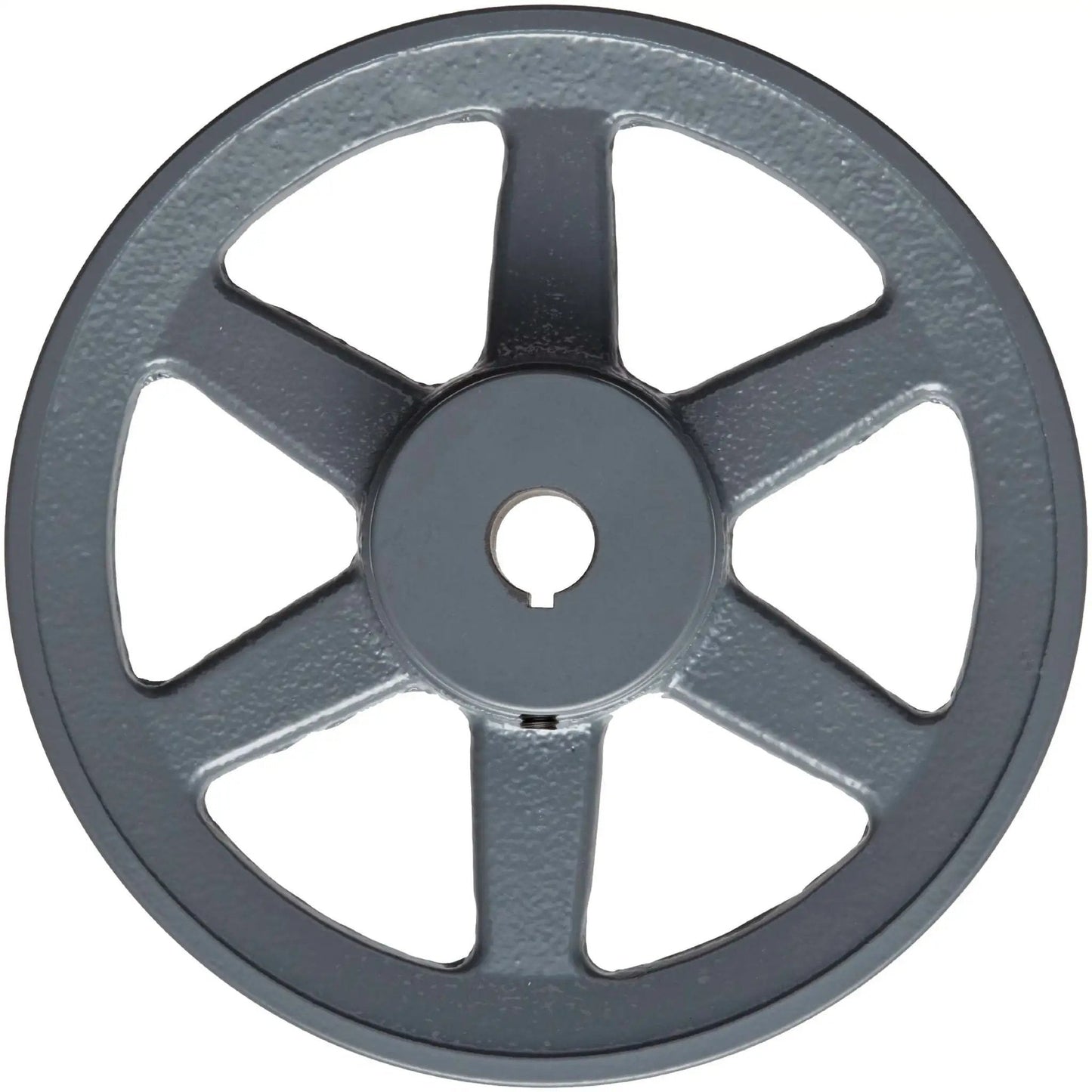 Bored-To-Size V-Belt Sheave For Classic V-Belt Drives, 5.45 In Outside Diameter, 0.5 In Bore, Single-Groove Cast Iron Housing, AK5612