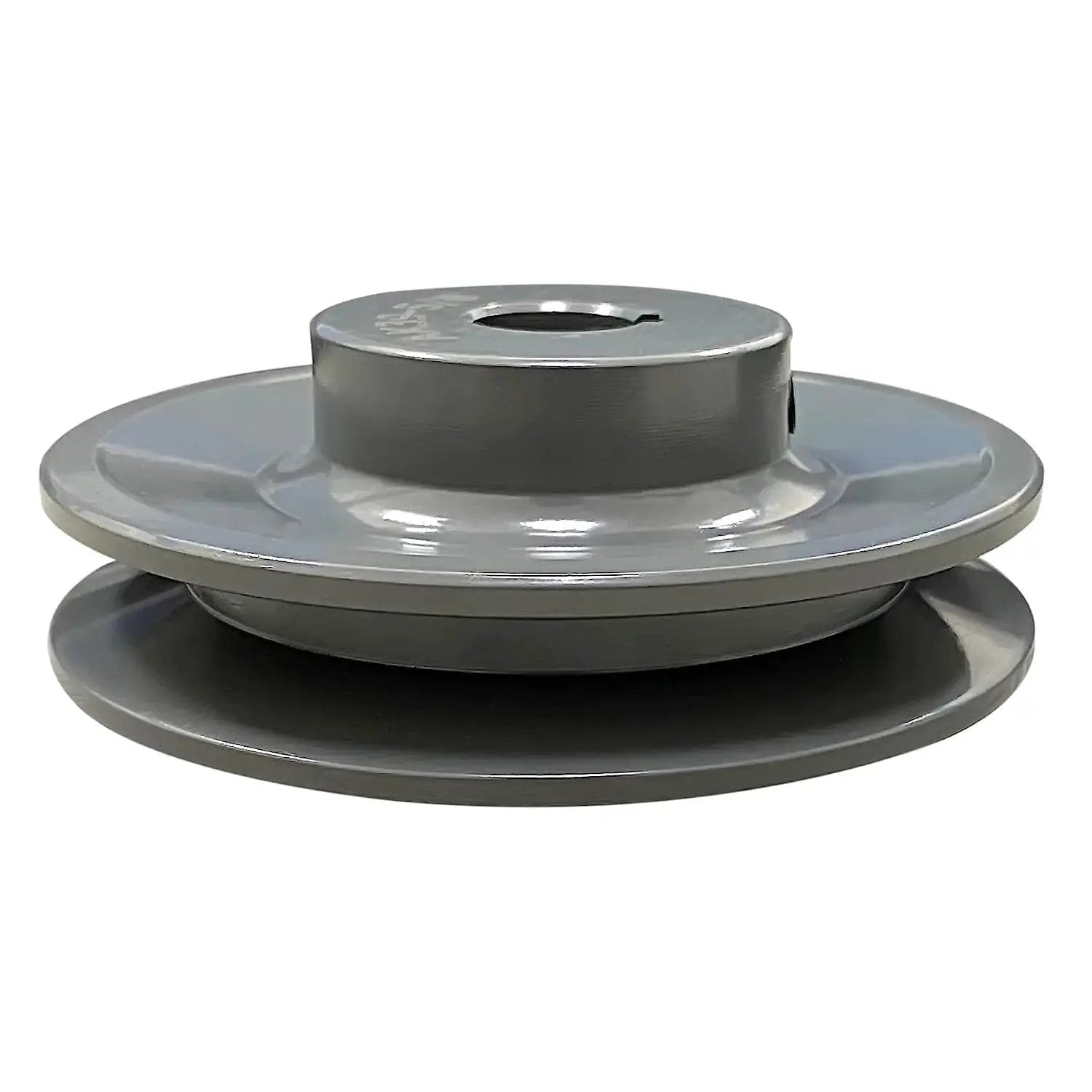 Single Groove V Belt Pulley Three Point Seven Five Inch Outside Diameter Grey Cast Iron Fixed Bore For Five Eighth Inch Shaft A Belt Section 4L Compatible V Belt Sheave Durable Corrosion Resistant For Heavy Duty Shop Use.