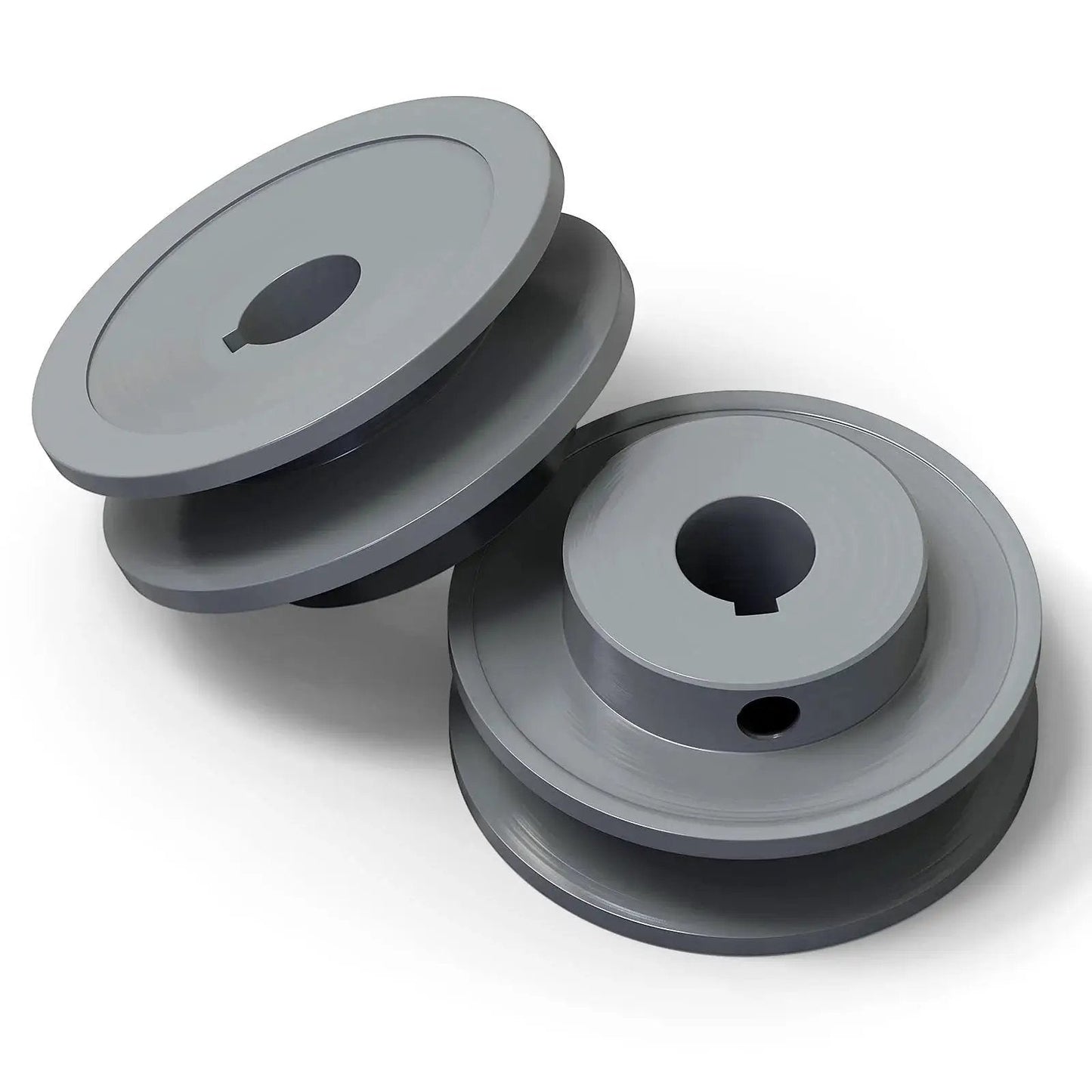 Single Groove V Belt Pulley For V-Belt Drive Systems, Two Point Five Inch Outer Diameter, Five Eighth Inch Bore, Cast Iron 1 Groove