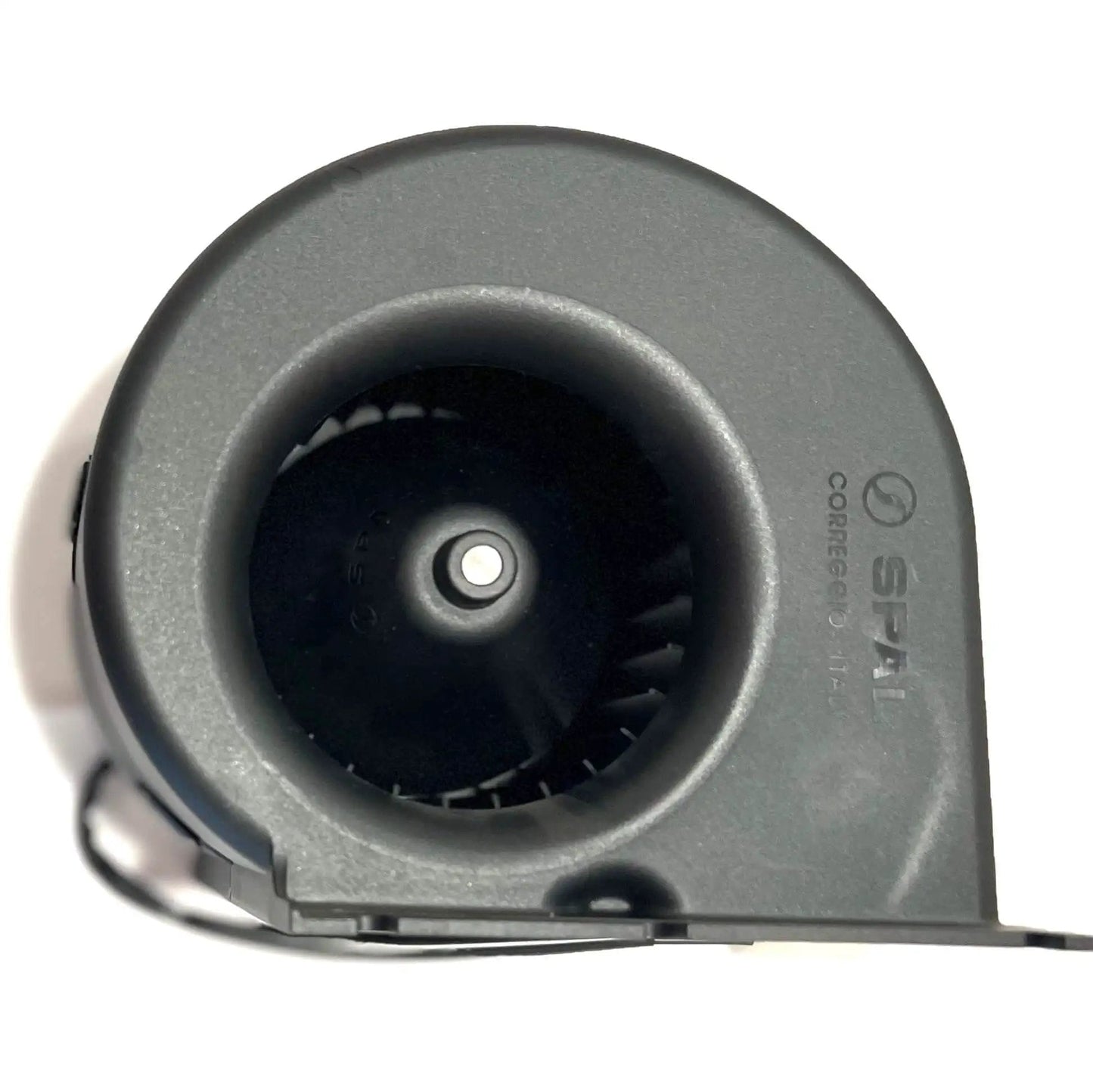 High Performance 335 CFM Single Wheel Centrifugal Blower For 12 Volt HVAC And Rear Air Circulation In Vans And RVs With Beast Power By SPAL 30003542 023 A70 74D, front view
