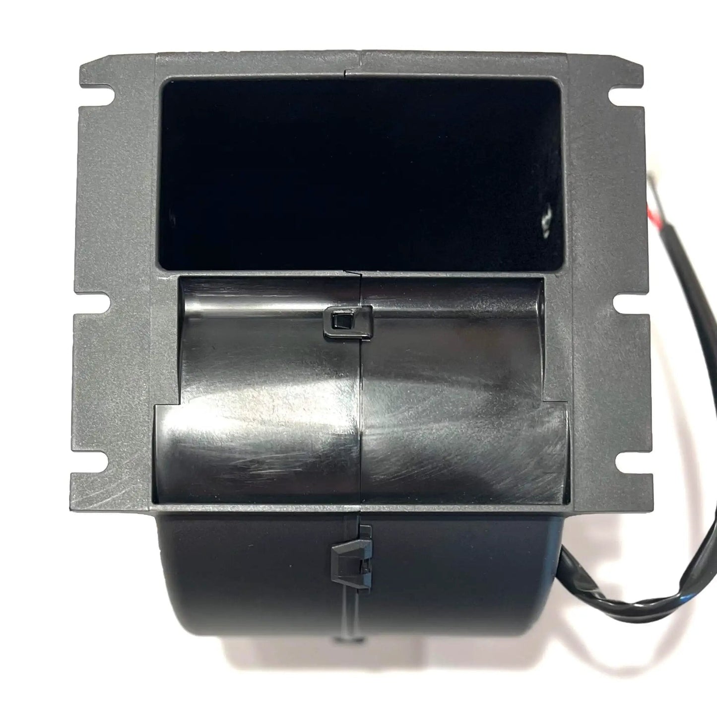 Front view of High Performance 335 CFM Single Wheel Centrifugal Blower For 12 Volt HVAC And Rear Air Circulation In Vans And RVs With Beast Power By SPAL 30003542 023 A70 74D