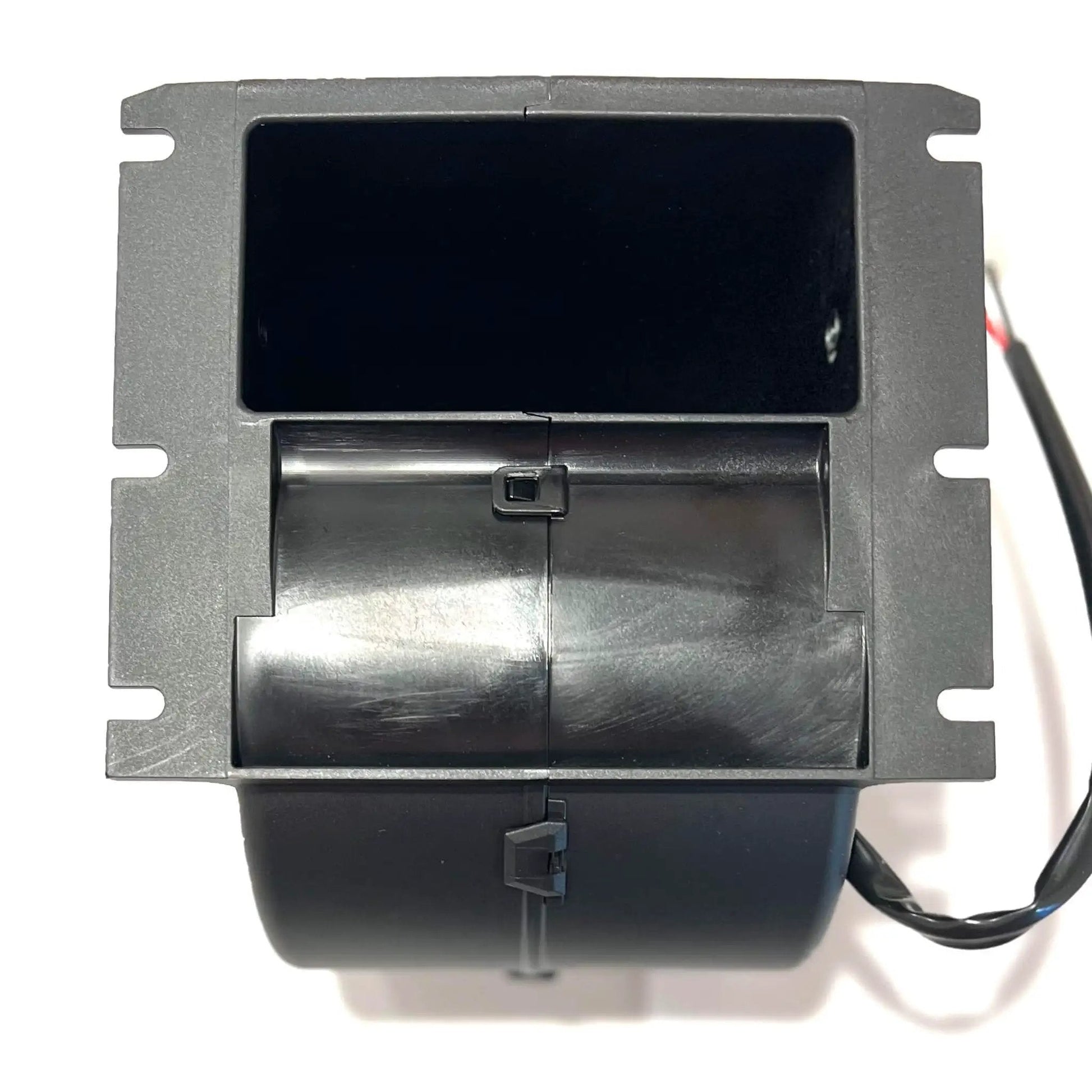 Front view of High Performance 335 CFM Single Wheel Centrifugal Blower For 12 Volt HVAC And Rear Air Circulation In Vans And RVs With Beast Power By SPAL 30003542 023 A70 74D