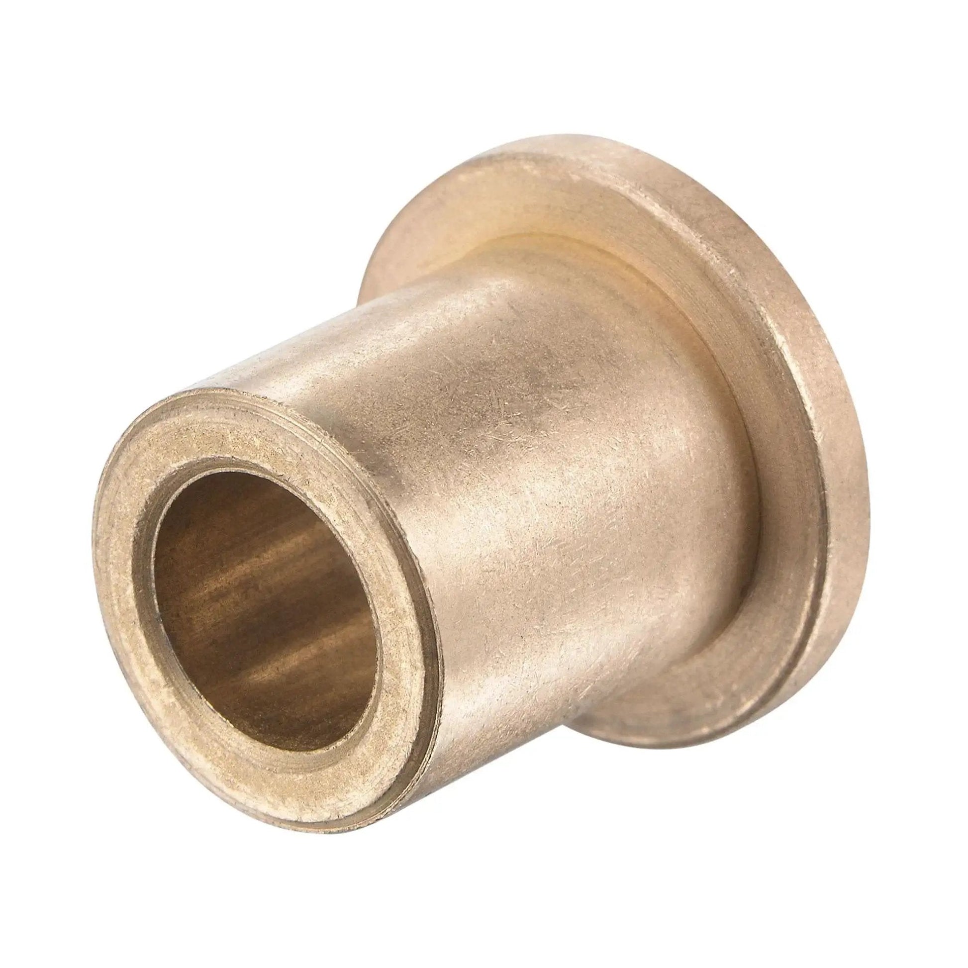 Flange Sleeve Bearings 10mm Bore 16mm OD 20mm Length 22mm Flange Diameter 3mm Flange Thickness Sintered Bronze Self-Lubricating Bushing