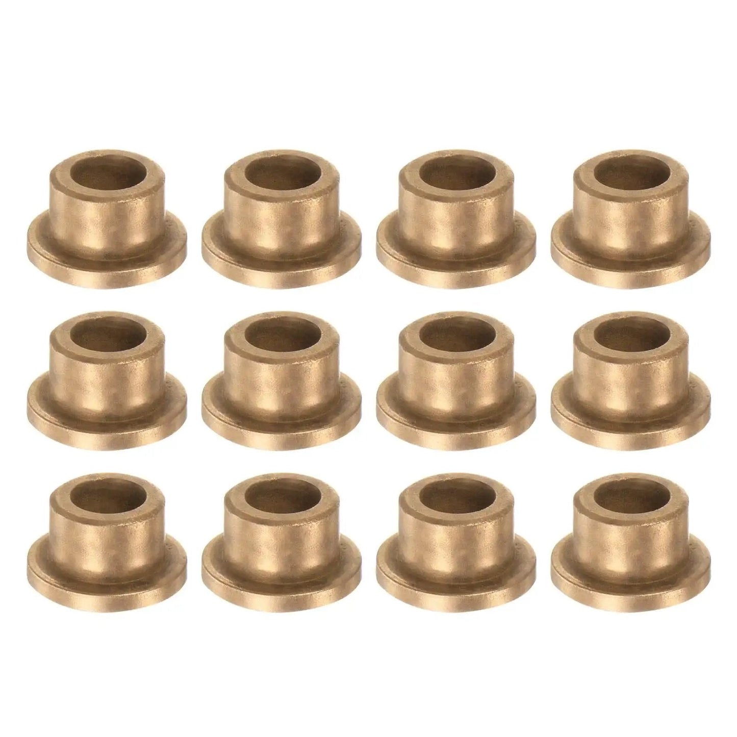 12 Pack Flange Sleeve Bearings Self Lubricating Sintered Bronze Bushings 6mm Bore 10mm Outer Diameter 8mm Length