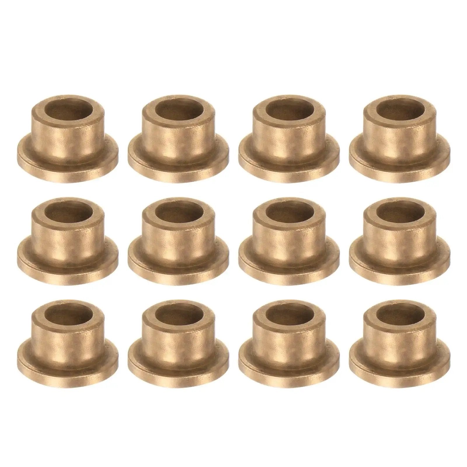 12 Pack Flange Sleeve Bearings Self Lubricating Sintered Bronze Bushings 6mm Bore 10mm Outer Diameter 8mm Length