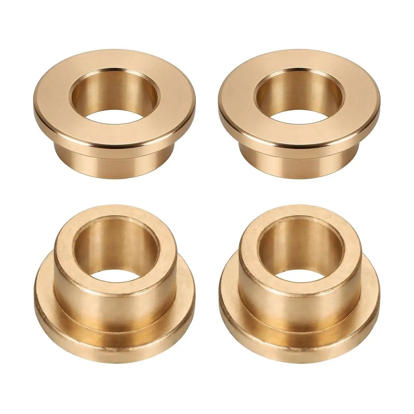 Pro Grade Heavy Duty Flange Sleeve Bearings Pack For Smooth Motion And Quiet Operation, Self Lubricating Sintered Bronze Bushings, 4 Piece Set