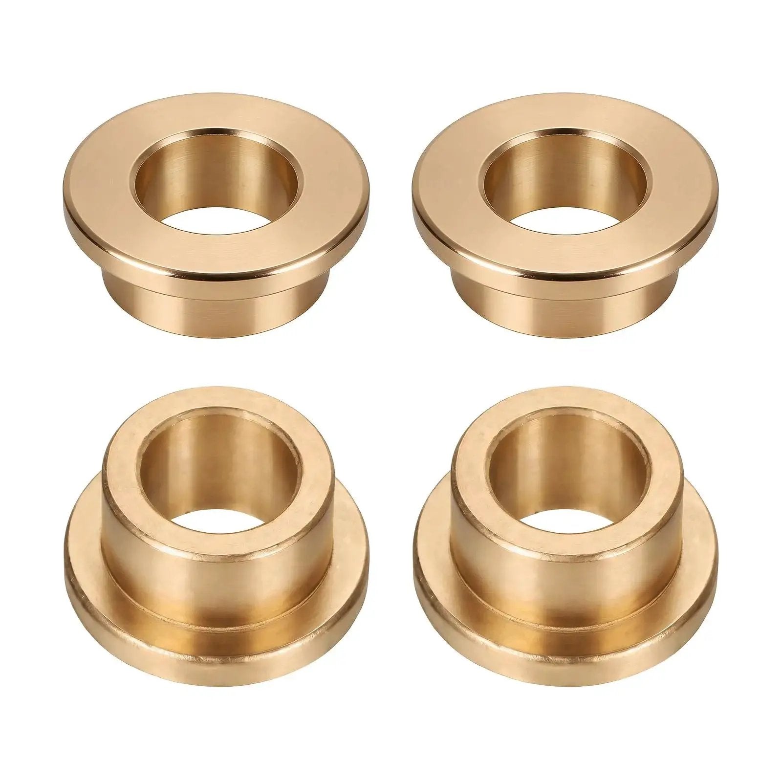 Pro Grade Heavy Duty Flange Sleeve Bearings Pack For Smooth Motion And Quiet Operation, Self Lubricating Sintered Bronze Bushings, 4 Piece Set