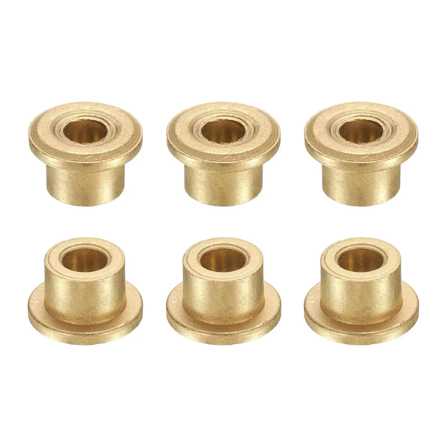 Six Pack Flange Sleeve Bearings 5mm Bore 9mm OD 8mm Length Self Lubricating Sintered Bronze Bushings With 13mm Flange Diameter