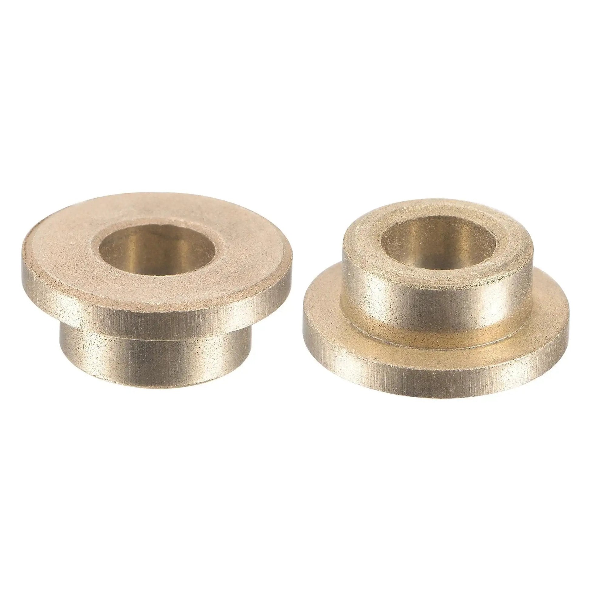 Flange Sleeve Bearings For 6mm Bore 10mm OD 6mm Length With 14mm Flange Diameter And 2mm Flange Thickness Sintered Bronze Self Lubricating Bushings Pack Of 2
