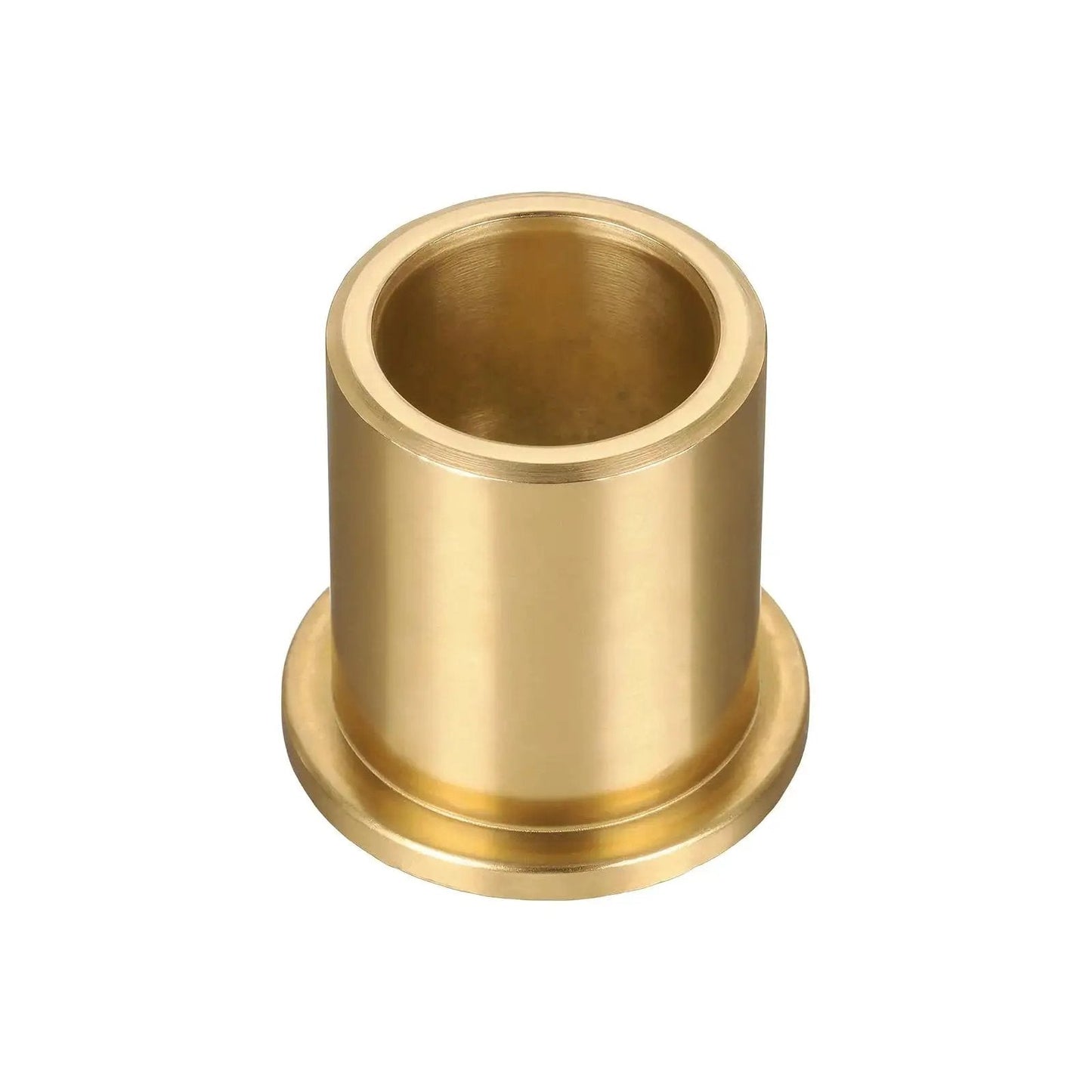 Flange Sleeve Bearing 18mm Bore 24mm OD 28mm Length Self Lubricating Sintered Bronze Bushing With 30mm Flange Diameter And 3mm Flange Thickness