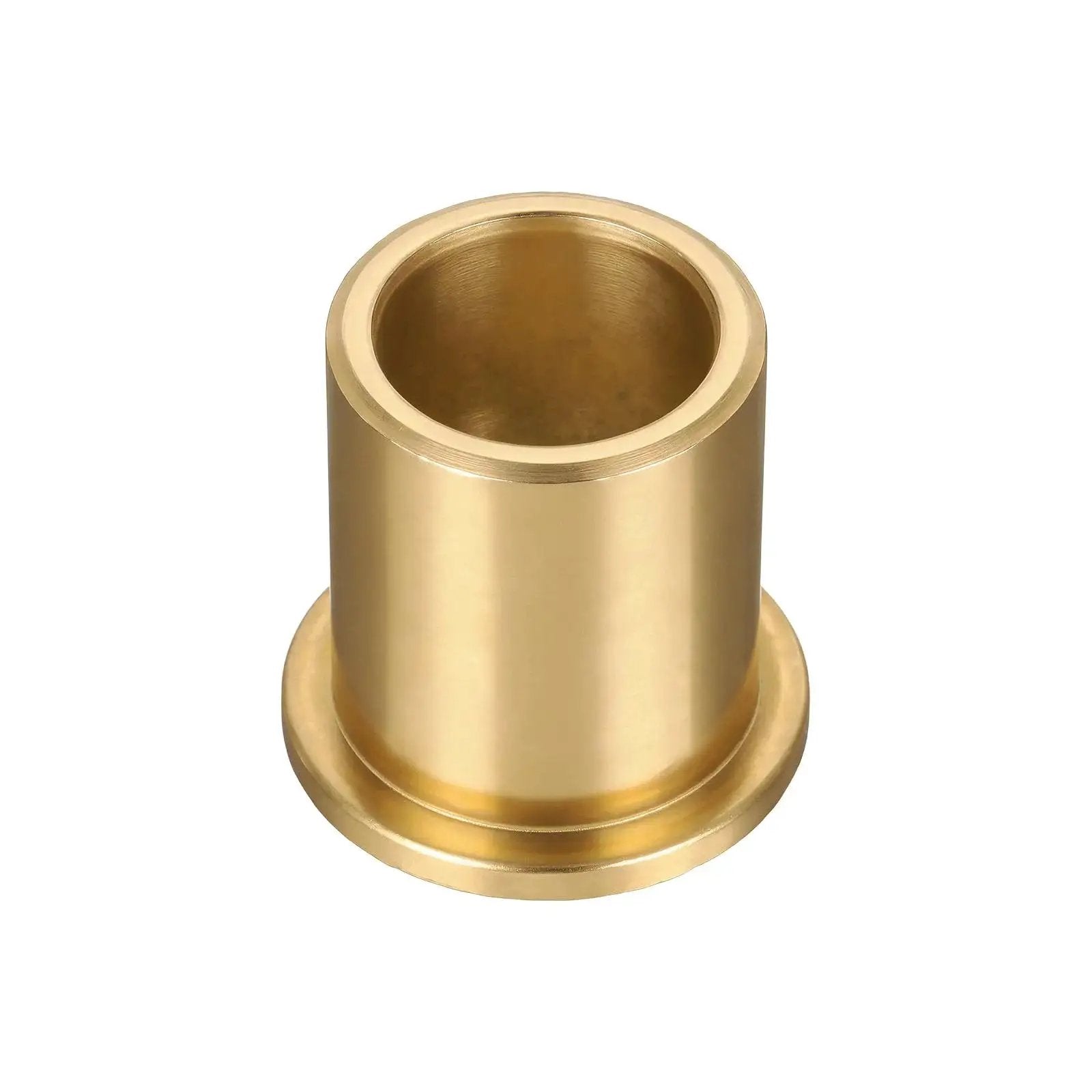 Flange Sleeve Bearing 18mm Bore 24mm OD 28mm Length Self Lubricating Sintered Bronze Bushing With 30mm Flange Diameter And 3mm Flange Thickness