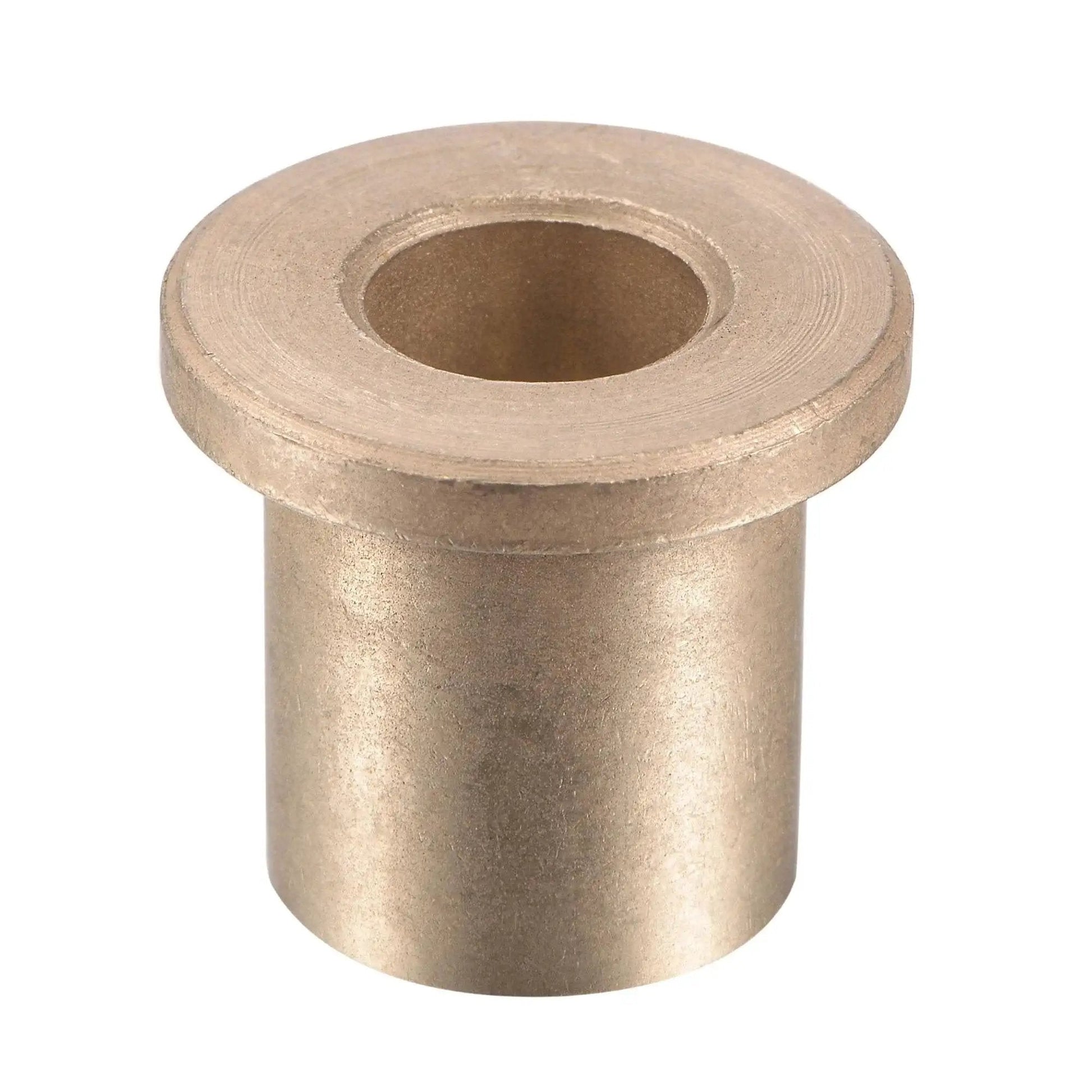Flange Sleeve Bearings 10mm Bore 16mm OD 20mm Length 22mm Flange Diameter 3mm Flange Thickness Sintered Bronze Self-Lubricating Bushing
