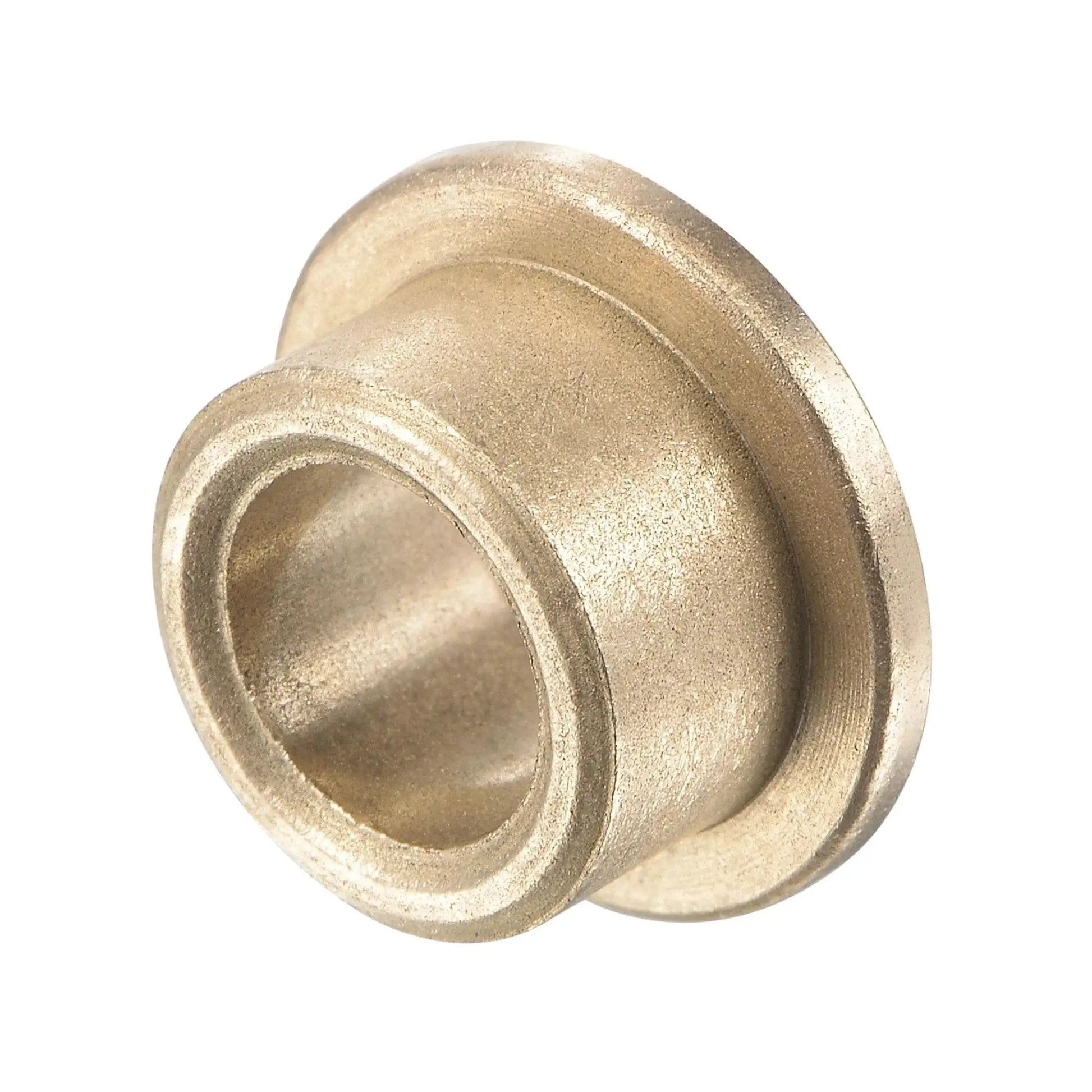 Close-up of Flange Sleeve Bearing 8mm Bore 12mm OD 8mm Length 16mm Flange Diameter 16mm Flange Thickness 2mm Sintered Bronze