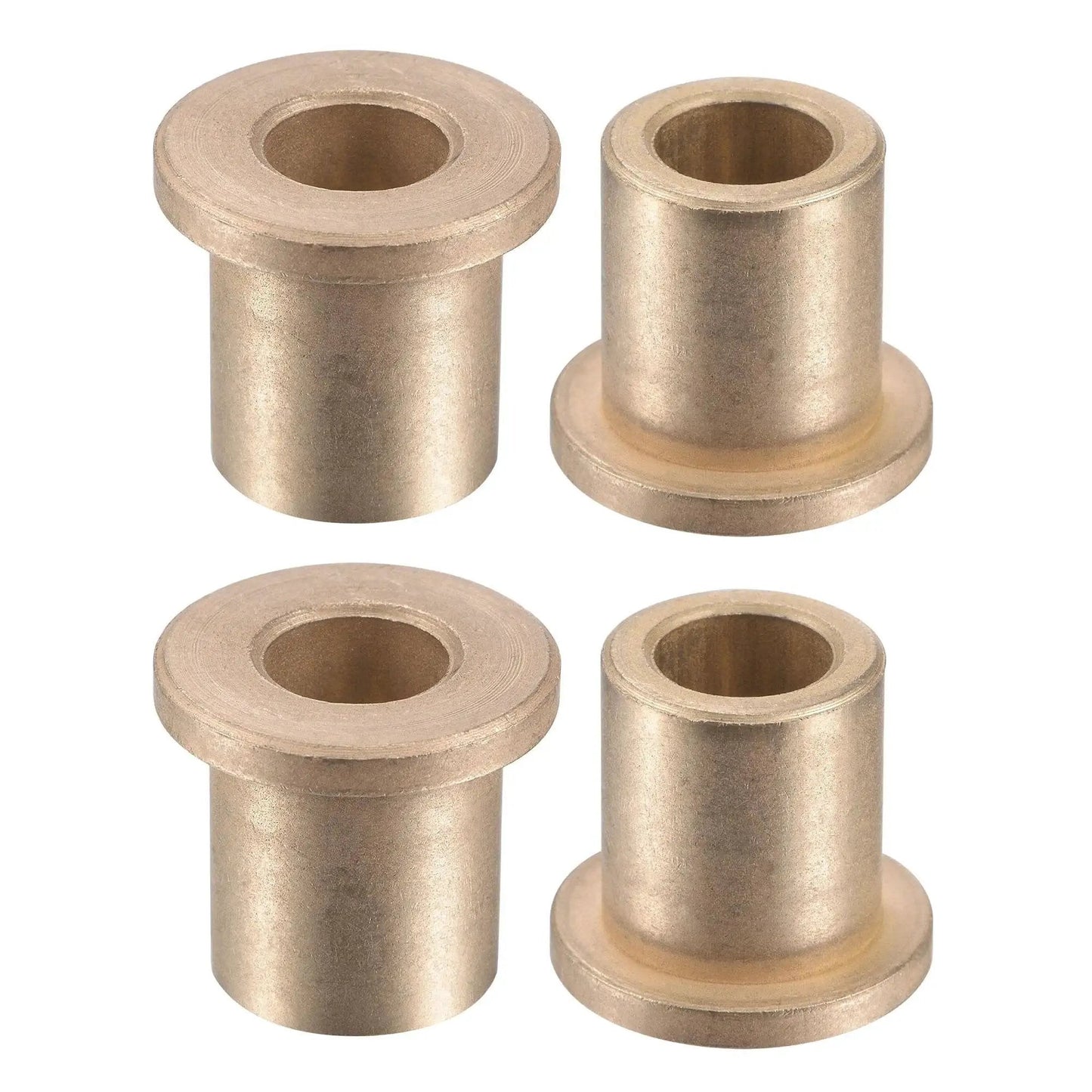 Flange Sleeve Bearings 10mm Bore 16mm OD 20mm Length 22mm Flange Diameter 3mm Flange Thickness Sintered Bronze Self-Lubricating Bushing