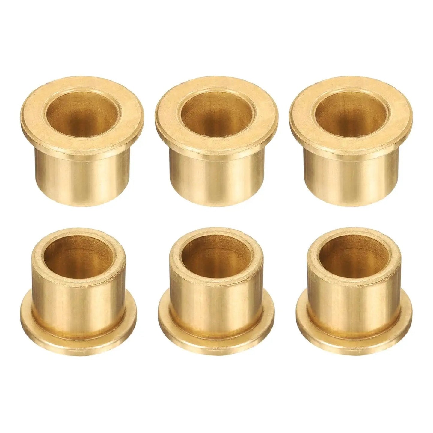 Six Piece Flange Sleeve Bearings With 16mm Bore 22mm Outer Diameter And 20mm Length Self Lubricating Sintered Bronze Bushings