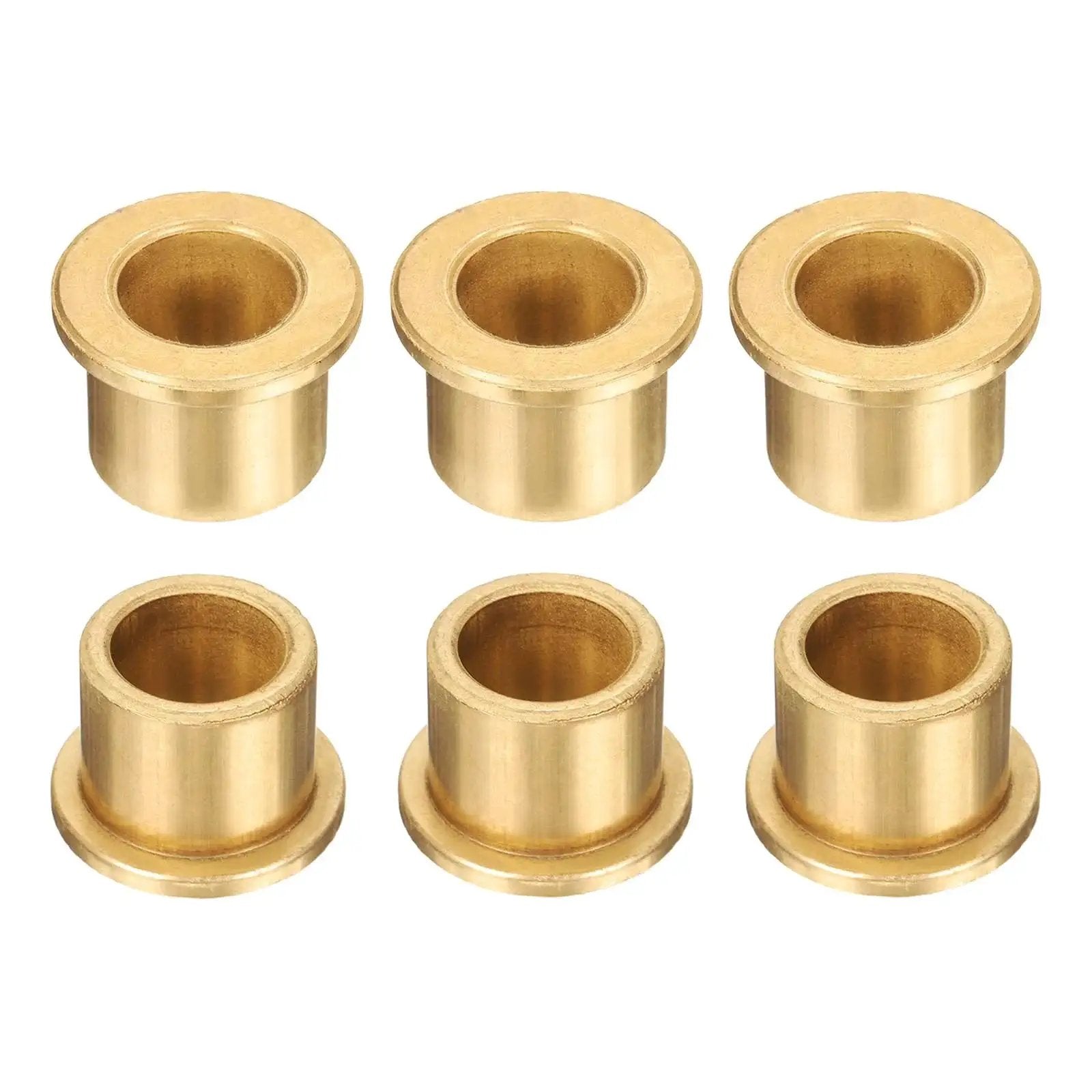 Six Piece Flange Sleeve Bearings With 16mm Bore 22mm Outer Diameter And 20mm Length Self Lubricating Sintered Bronze Bushings