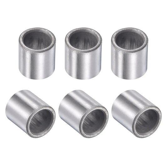 Self-Lubricating Sleeve Bearings Set Of 6, Sintered Iron Bushings With 10mm Bore, 14mm Outside Diameter, 15mm Length, front view