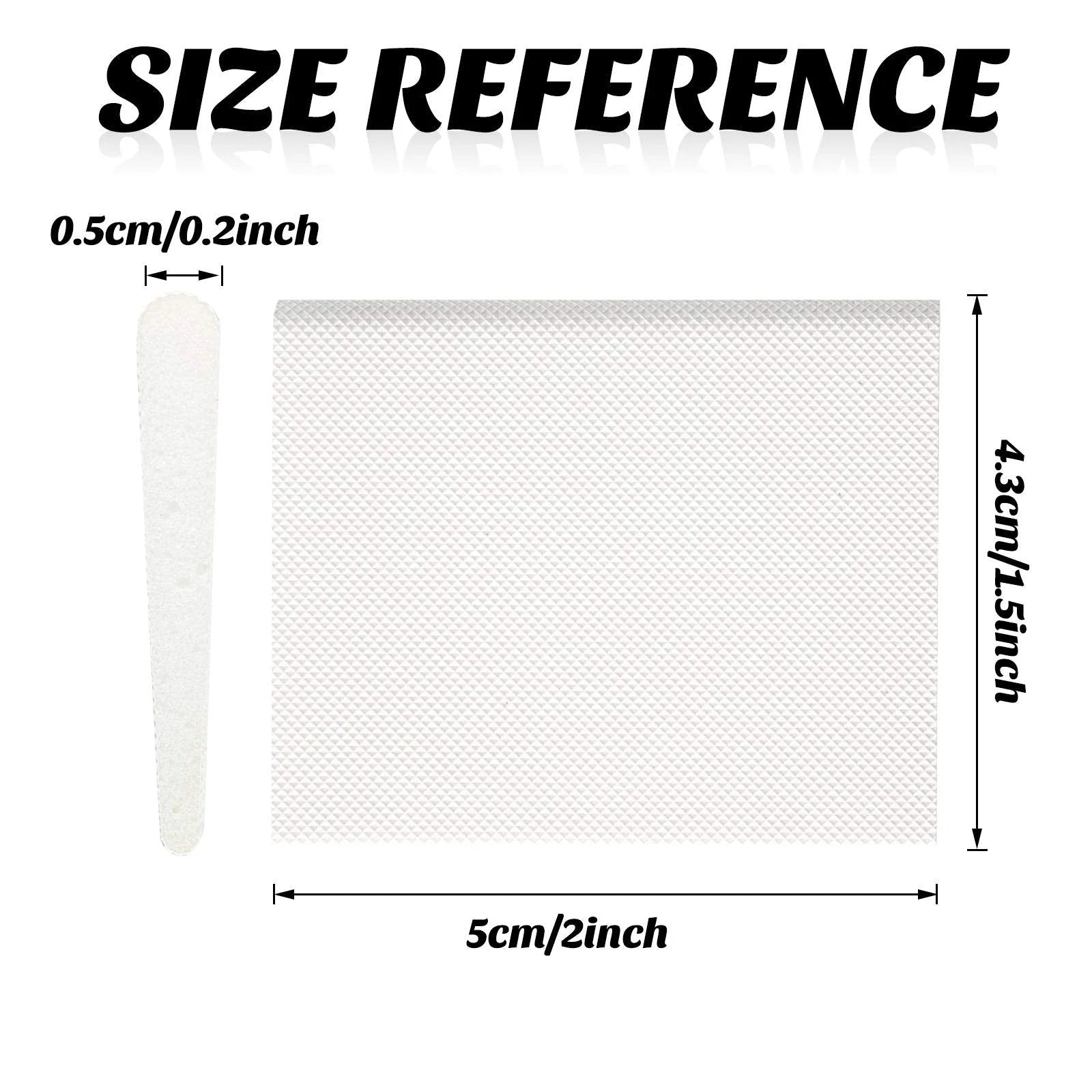 Self Adhesive Door Corner Seals For Weather Stripping And Draft Blocking White 8 Pack Fits Most Doors Easy peel and stick foam size reference with dimensions.