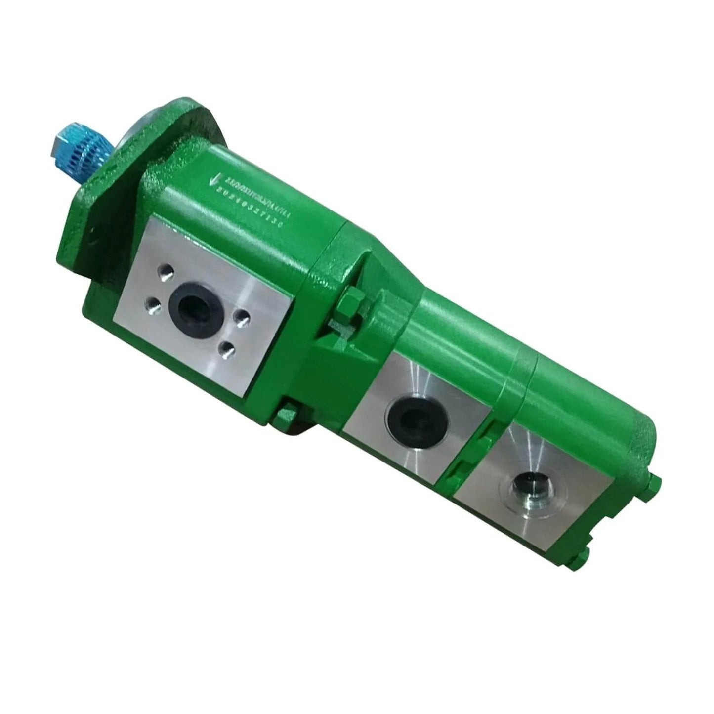 SJ34566 Hydraulic Pump SJ13305 Fits for John Deere 6120E 6100D tractors, green and metal gear pump, side view