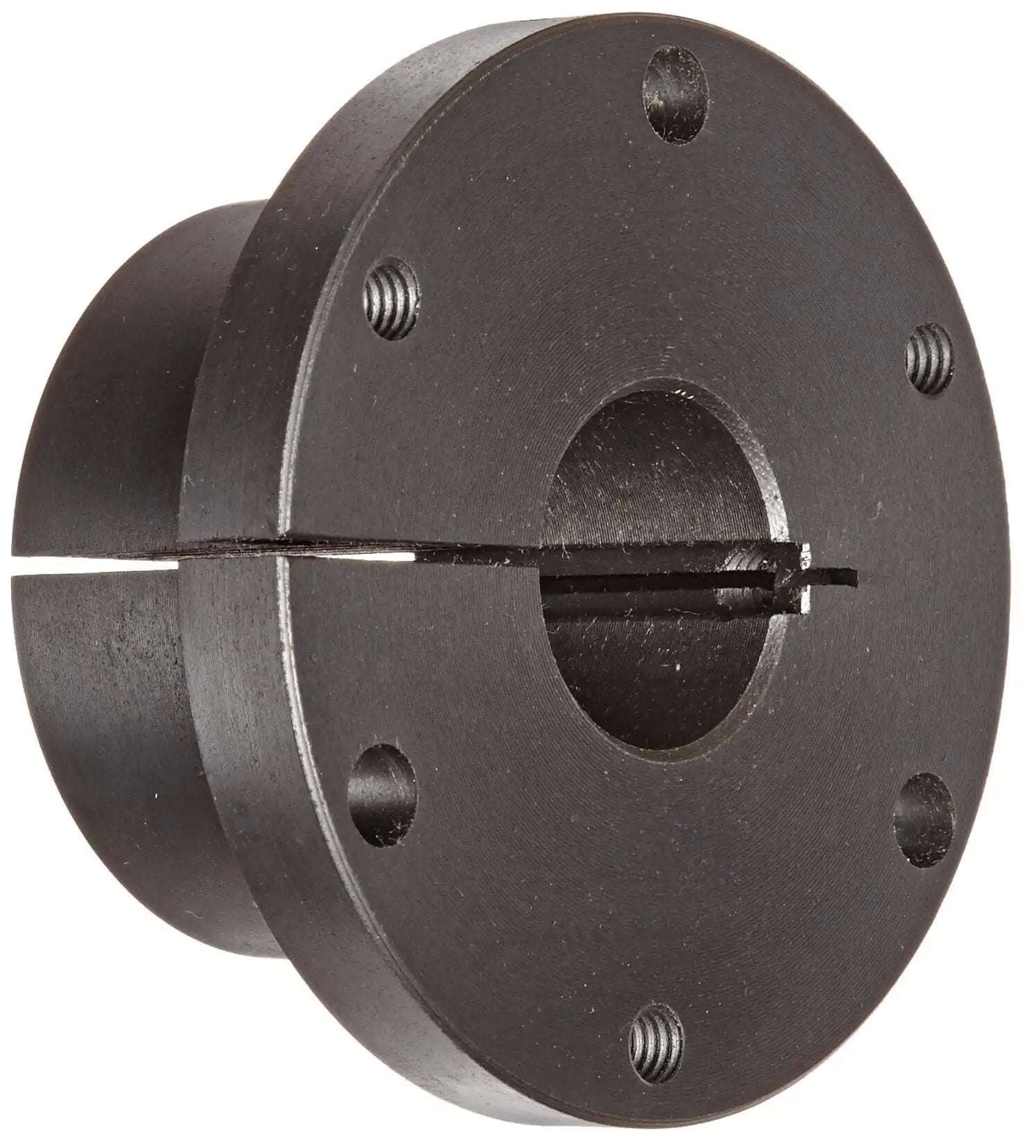 Sure Grip Bushing Type SK114 for Shaft Mounting on Pulleys and Sprockets, 1.25 Inch Bore, side view of ductile iron body with keyway.