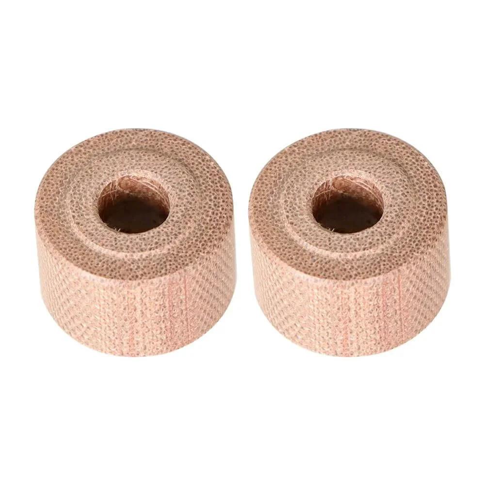 For SKI-DOO #417127016 Secondary Clutch QRS Hard Fiber Torque Rollers 1212, set of two cylindrical rollers in beige fiber.