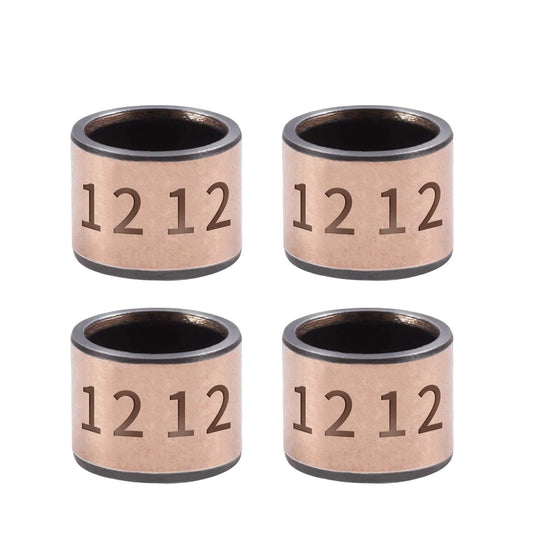 4 Pcs Sleeve Bearings 12mm Bore 15mm OD 12mm Length Oilless Bronze Sintered Bushing for Printing Machines Textile Machines and Hydraulic Transport Equipment Carbon Steel Base Low Friction High Load Bearing