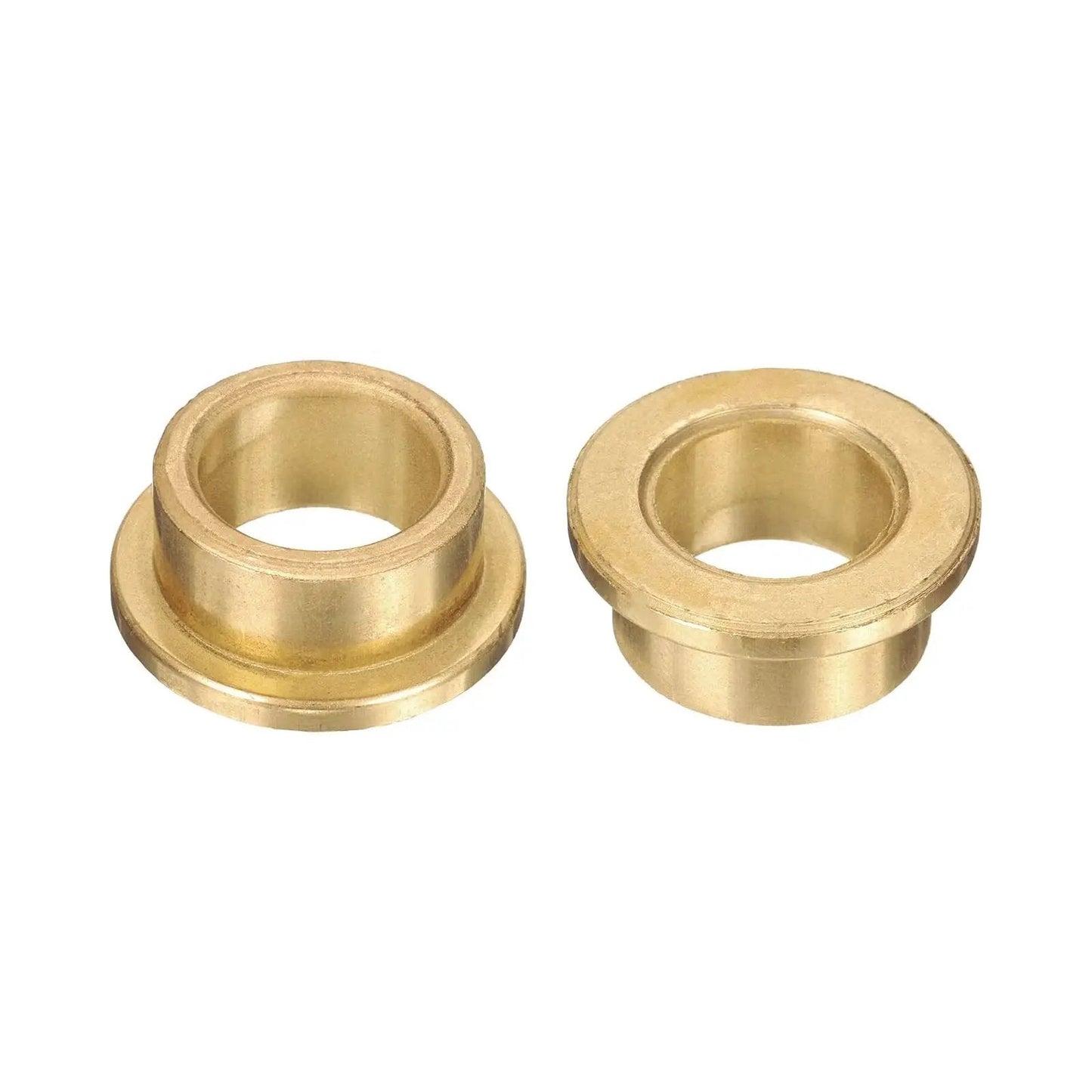Two Pack Flange Sleeve Bearings 16mm Bore 22mm Outer Diameter 12mm Length Self Lubricating Sintered Bronze Bushings with Flange