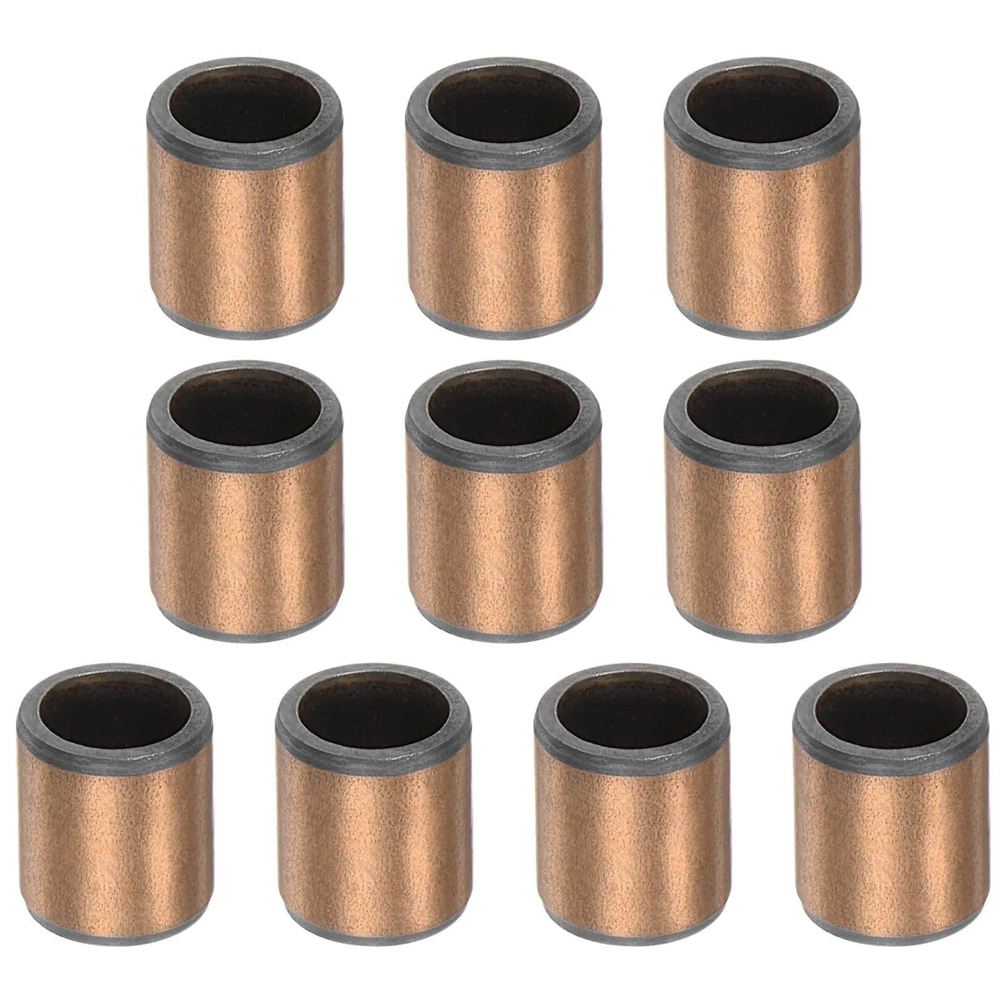 Sleeve Bearings 5mm Bore x 7mm OD x 8mm Length Plain Bearings Wrapped Oilless Bushings for Sliding Parts of Machinery, 10pcs, front view